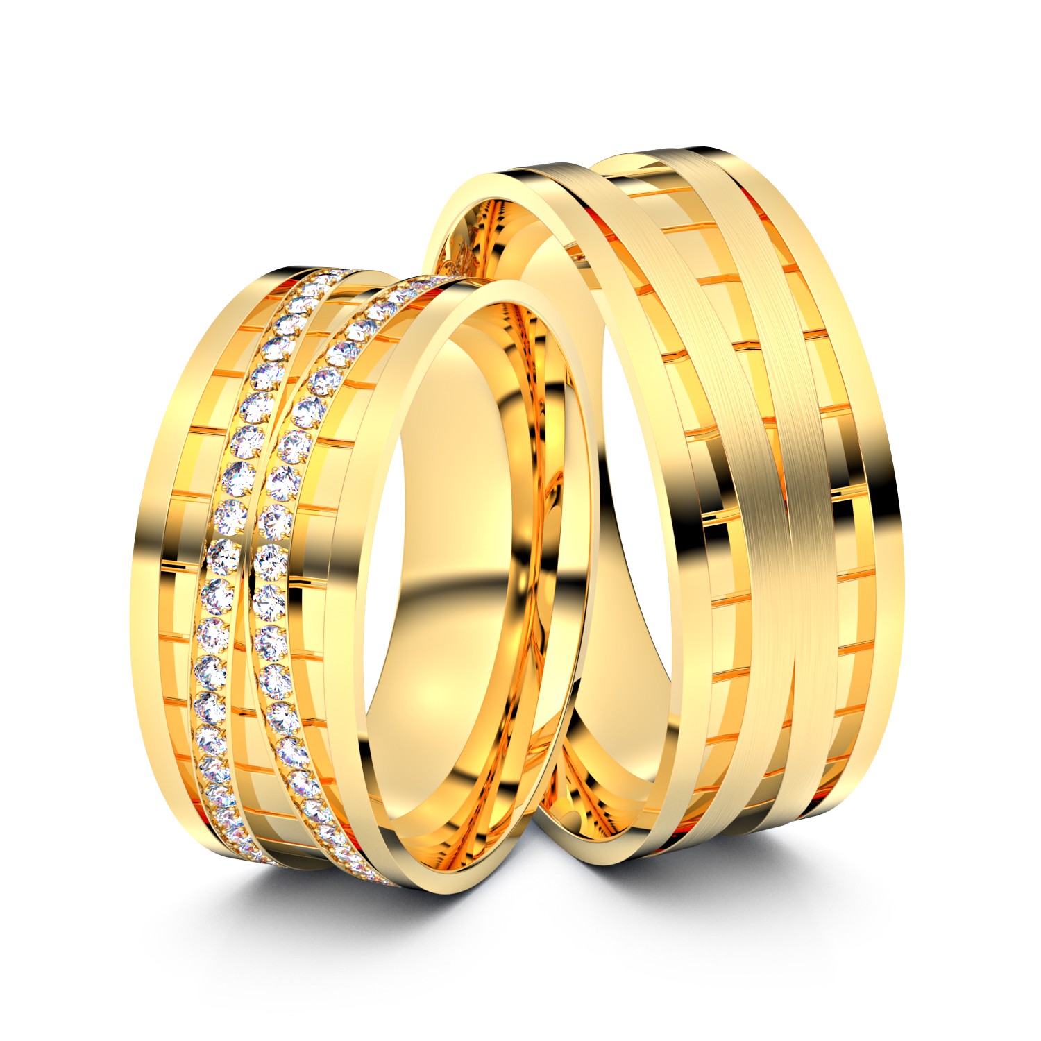 Brillanten-Trauringe 585er Gelbgold – opt. mit Gravur, Farbe, wählbarer Reinheitsstufe & hochwertigem Holzetui Unkategorisiert online kaufen