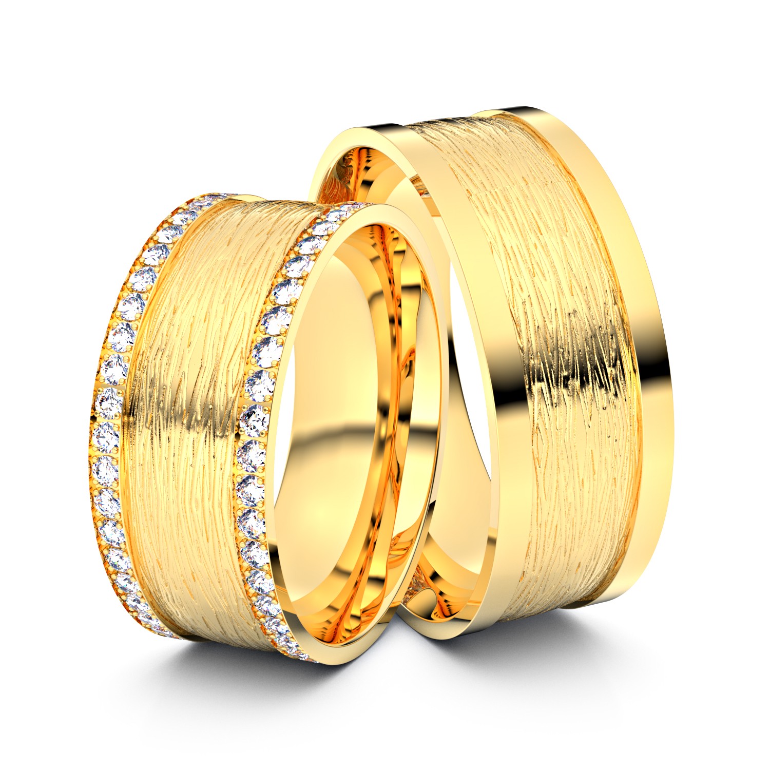 Brillanten-Trauringe 585er Gelbgold – opt. mit Gravur, Farbe, wählbarer Reinheitsstufe & hochwertigem Holzetui Unkategorisiert online kaufen