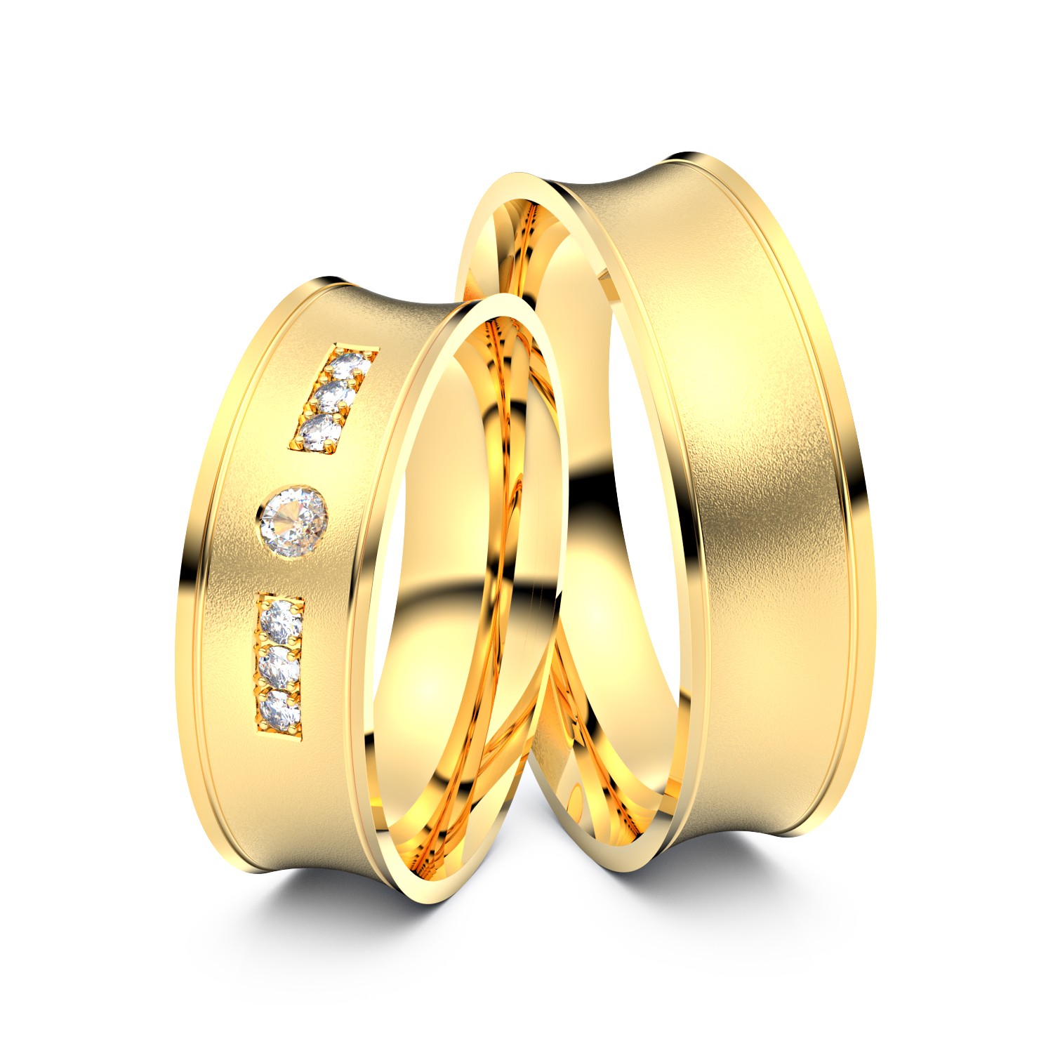 Brillanten-Trauringe 585er Gelbgold – opt. mit Gravur, Farbe, wählbarer Reinheitsstufe & hochwertigem Holzetui Unkategorisiert online kaufen