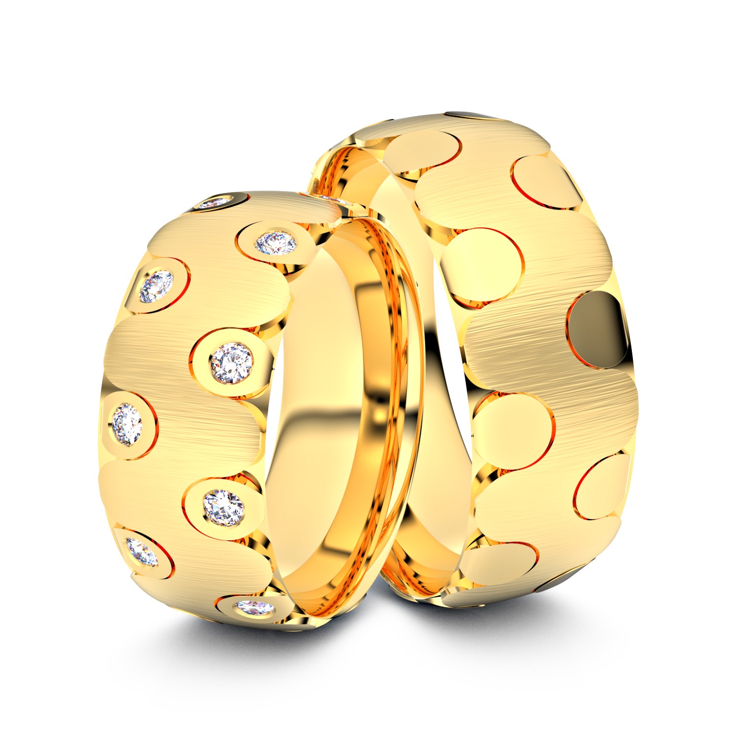 Brillanten-Trauringe 585er Gelbgold – opt. mit Gravur, Farbe, wählbarer Reinheitsstufe & hochwertigem Holzetui Unkategorisiert online kaufen