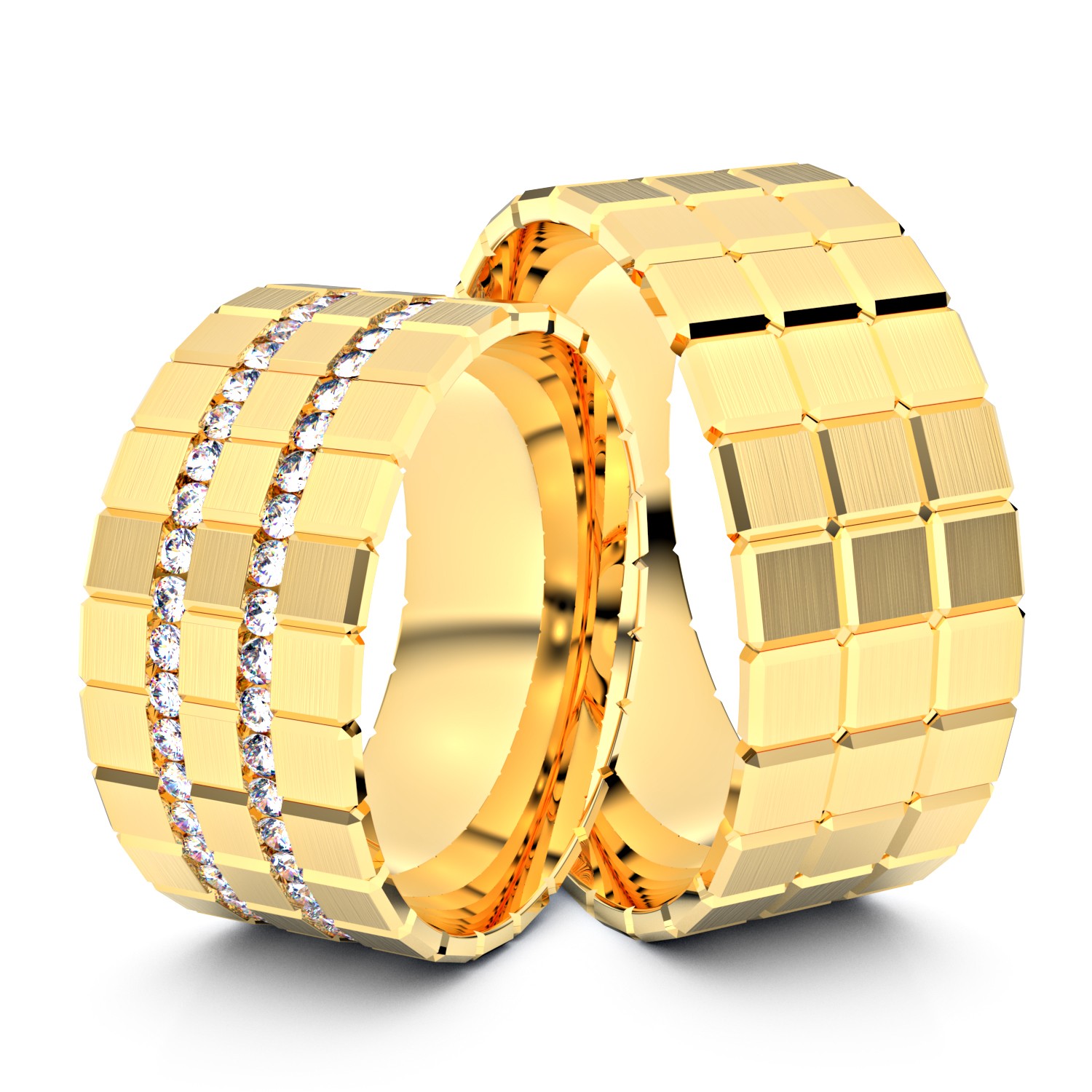 Brillanten-Trauringe 585er Gelbgold – opt. mit Gravur, Farbe, wählbarer Reinheitsstufe & hochwertigem Holzetui Unkategorisiert online kaufen