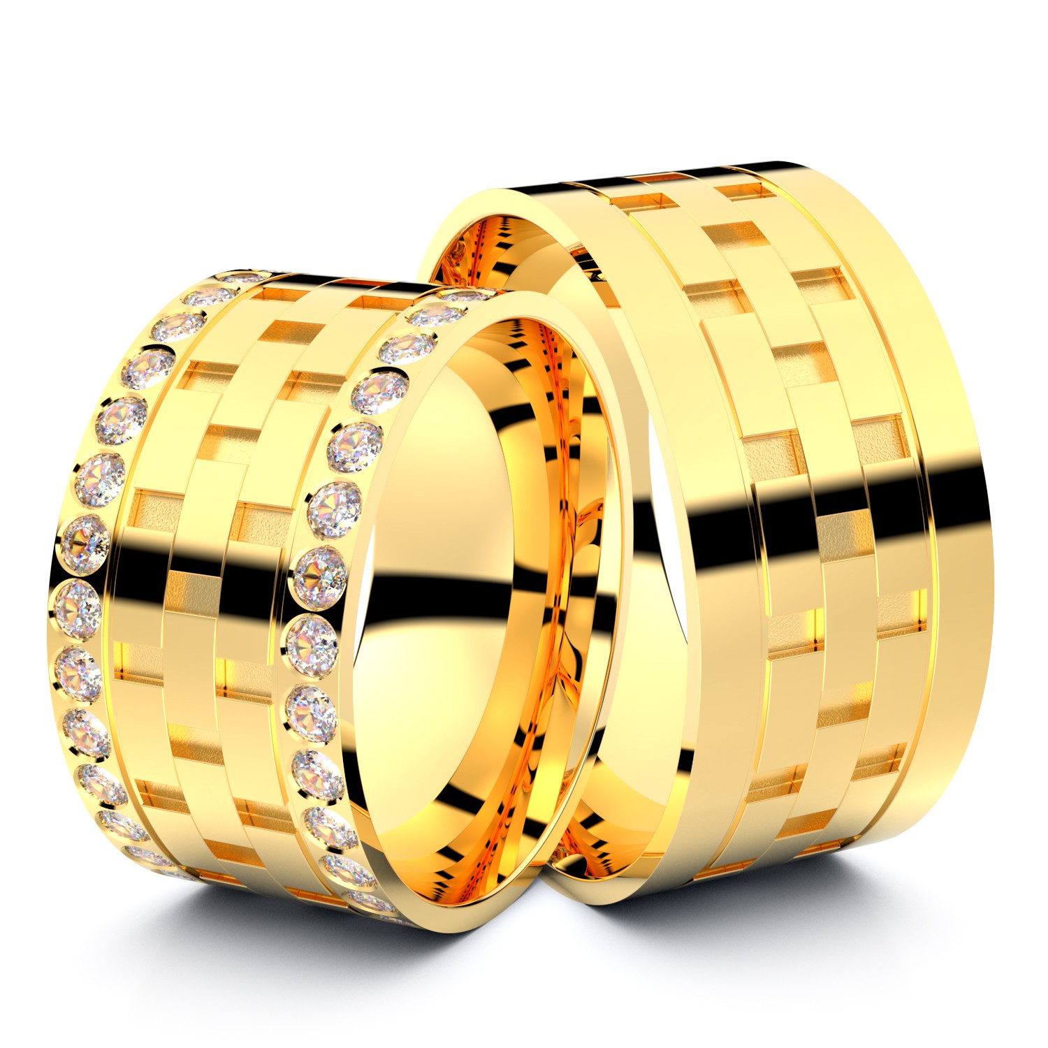 Brillanten-Trauringe 585er Gelbgold – opt. mit Gravur, Farbe, wählbarer Reinheitsstufe & hochwertigem Holzetui Unkategorisiert online kaufen