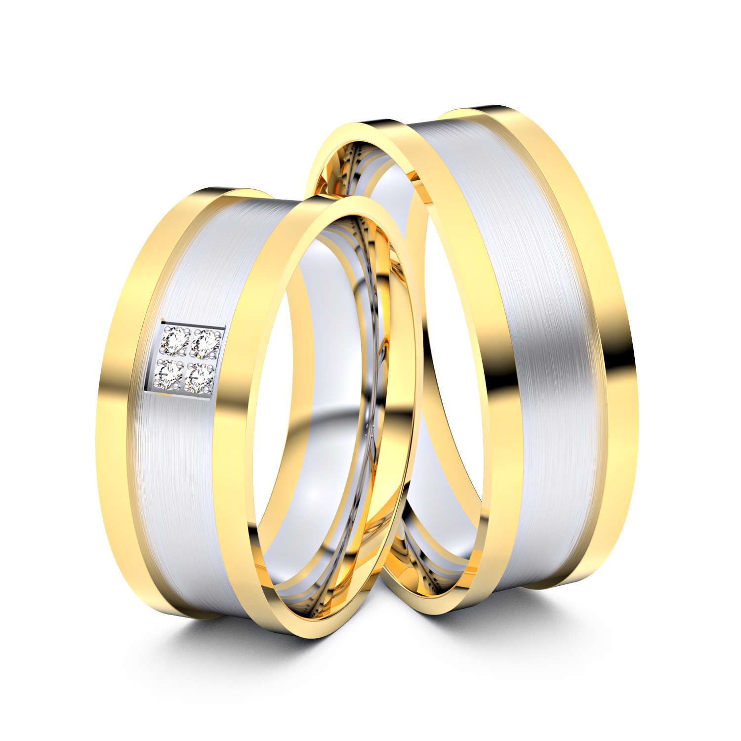 Brillanten-Trauringe 585er Gelbgold-Weißgold – opt. mit Gravur, Farbe, wählbarer Reinheitsstufe & hochwertigem Holzetui Unkategorisiert online kaufen Brillanten-Trauringe 585er Gelbgold-Weißgold – opt. mit Gravur, Farbe, wählbarer Reinheitsstufe & hochwertigem Holzetui Unkategorisiert online kaufen