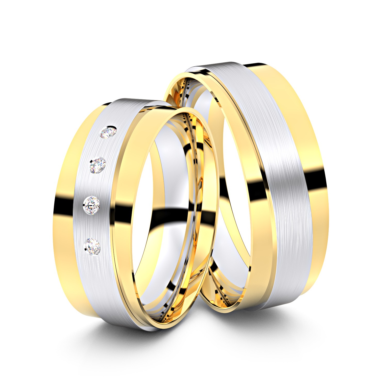 Brillanten-Trauringe 585er Gelbgold-Weißgold – opt. mit Gravur, Farbe, wählbarer Reinheitsstufe & hochwertigem Holzetui Unkategorisiert online kaufen Brillanten-Trauringe 585er Gelbgold-Weißgold – opt. mit Gravur, Farbe, wählbarer Reinheitsstufe & hochwertigem Holzetui Unkategorisiert online kaufen