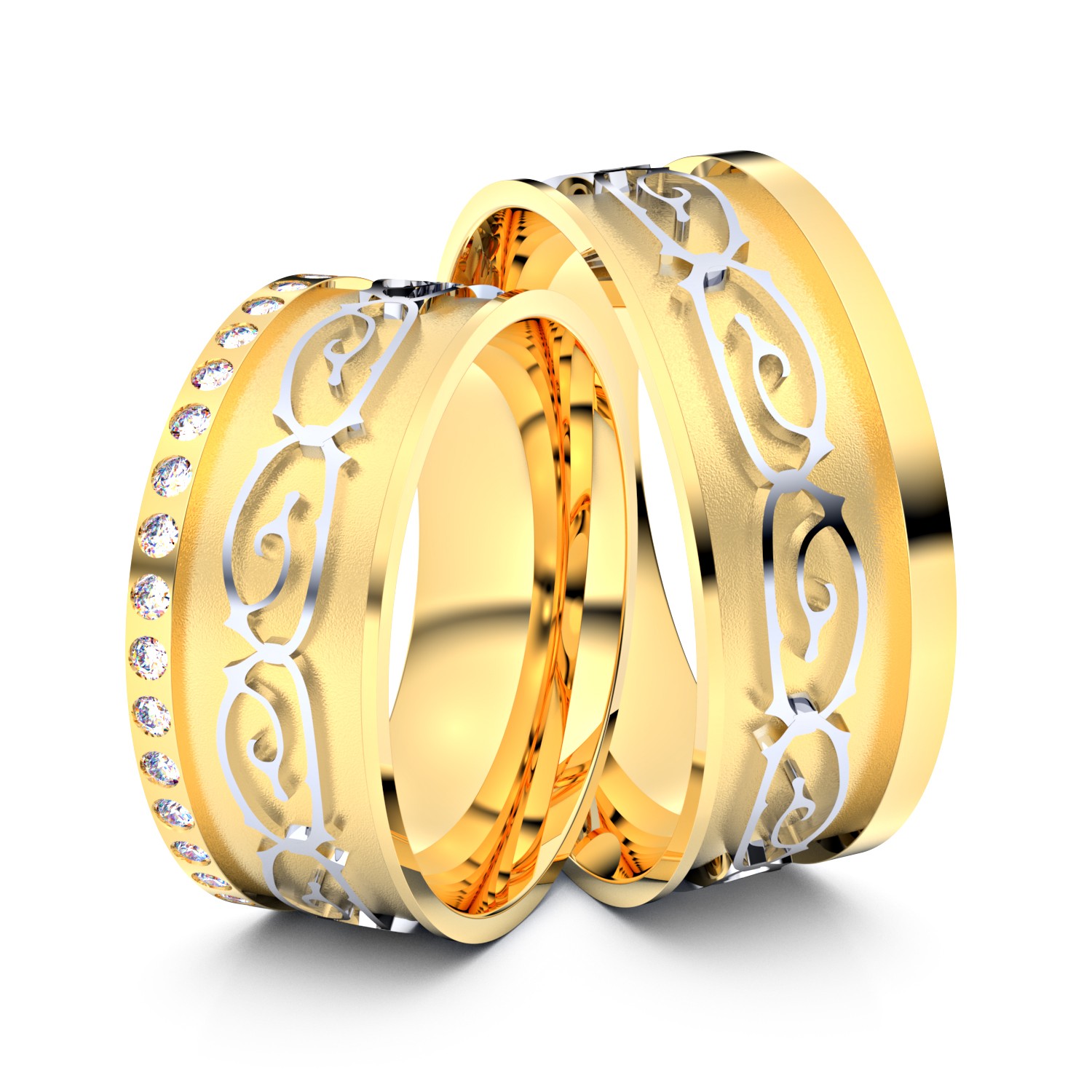 Brillanten-Trauringe 585er Gelbgold-Weißgold – opt. mit Gravur, Farbe, wählbarer Reinheitsstufe & hochwertigem Holzetui Unkategorisiert online kaufen Brillanten-Trauringe 585er Gelbgold-Weißgold – opt. mit Gravur, Farbe, wählbarer Reinheitsstufe & hochwertigem Holzetui Unkategorisiert online kaufen
