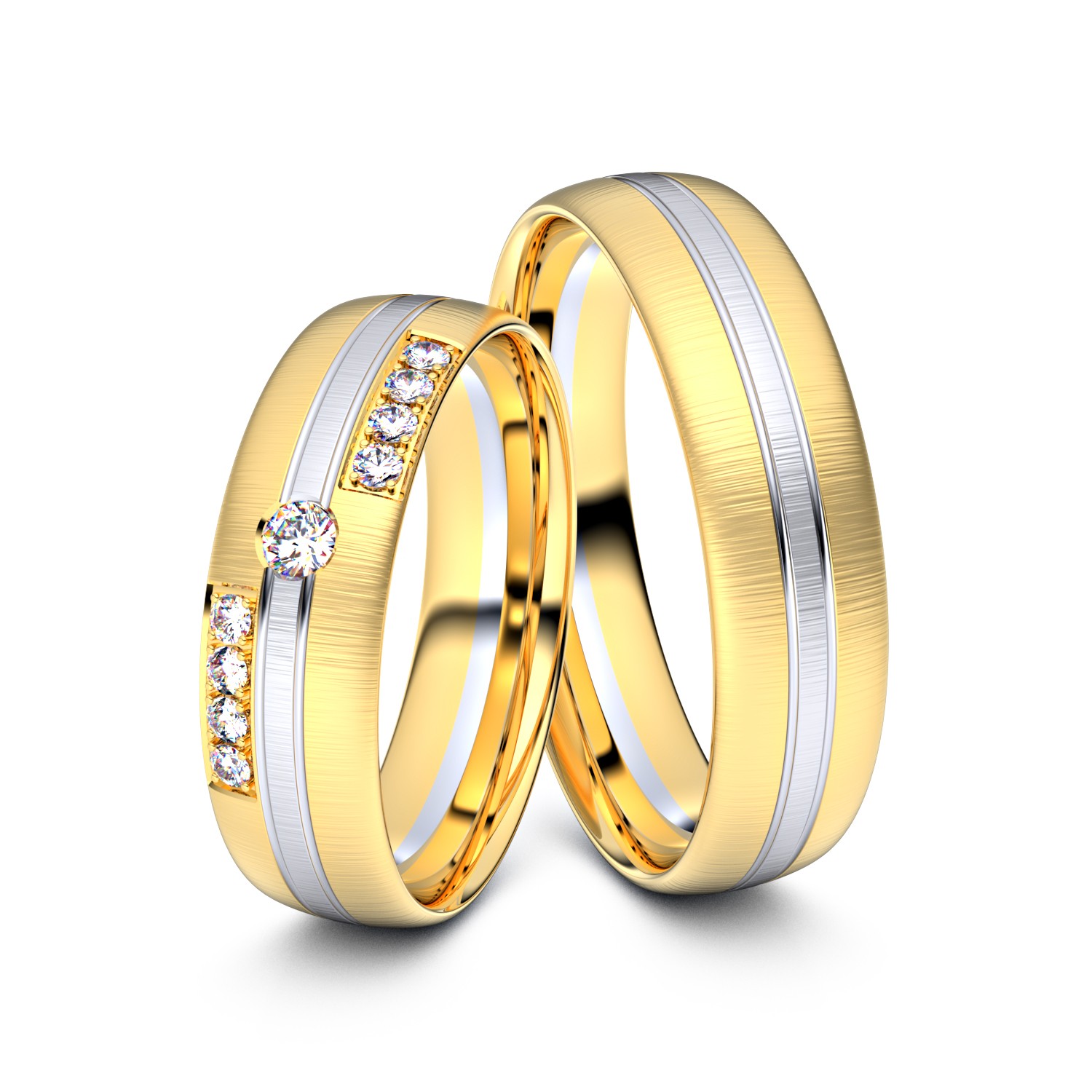 Brillanten-Trauringe 585er Gelbgold-Weißgold – opt. mit Gravur, Farbe, wählbarer Reinheitsstufe & hochwertigem Holzetui Unkategorisiert online kaufen Brillanten-Trauringe 585er Gelbgold-Weißgold – opt. mit Gravur, Farbe, wählbarer Reinheitsstufe & hochwertigem Holzetui Unkategorisiert online kaufen