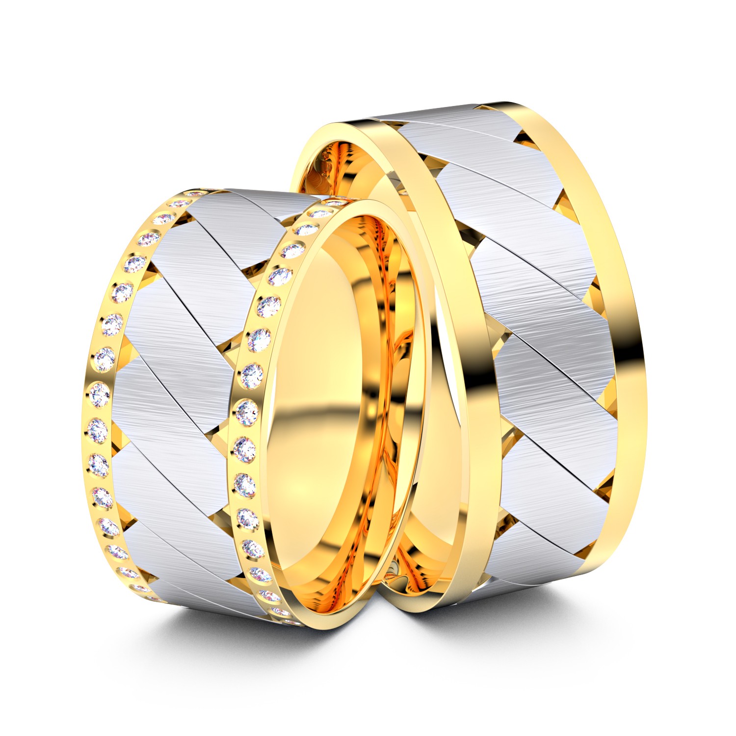 Brillanten-Trauringe 585er Gelbgold-Weißgold – opt. mit Gravur, Farbe, wählbarer Reinheitsstufe & hochwertigem Holzetui Unkategorisiert online kaufen Brillanten-Trauringe 585er Gelbgold-Weißgold – opt. mit Gravur, Farbe, wählbarer Reinheitsstufe & hochwertigem Holzetui Unkategorisiert online kaufen
