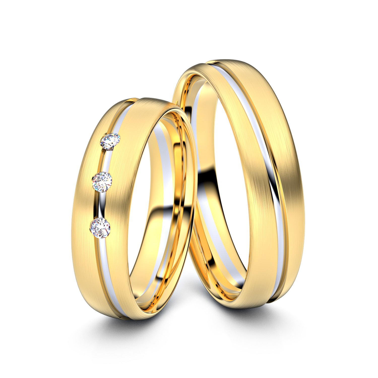 Brillanten-Trauringe 585er Gelbgold-Weißgold – opt. mit Gravur, Farbe, wählbarer Reinheitsstufe & hochwertigem Holzetui Unkategorisiert online kaufen Brillanten-Trauringe 585er Gelbgold-Weißgold – opt. mit Gravur, Farbe, wählbarer Reinheitsstufe & hochwertigem Holzetui Unkategorisiert online kaufen