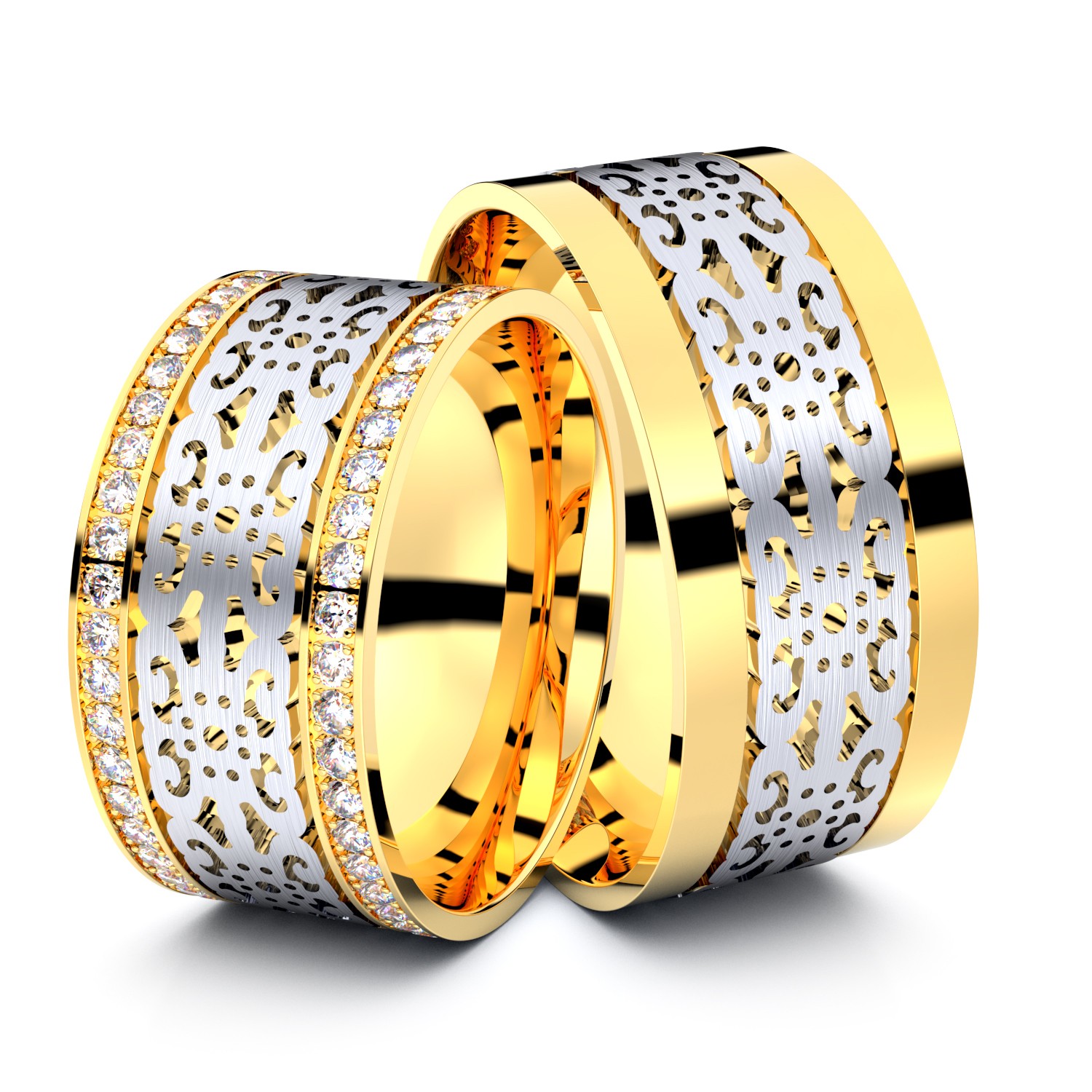 Brillanten-Trauringe 585er Gelbgold-Weißgold – opt. mit Gravur, Farbe, wählbarer Reinheitsstufe & hochwertigem Holzetui Unkategorisiert online kaufen Brillanten-Trauringe 585er Gelbgold-Weißgold – opt. mit Gravur, Farbe, wählbarer Reinheitsstufe & hochwertigem Holzetui Unkategorisiert online kaufen