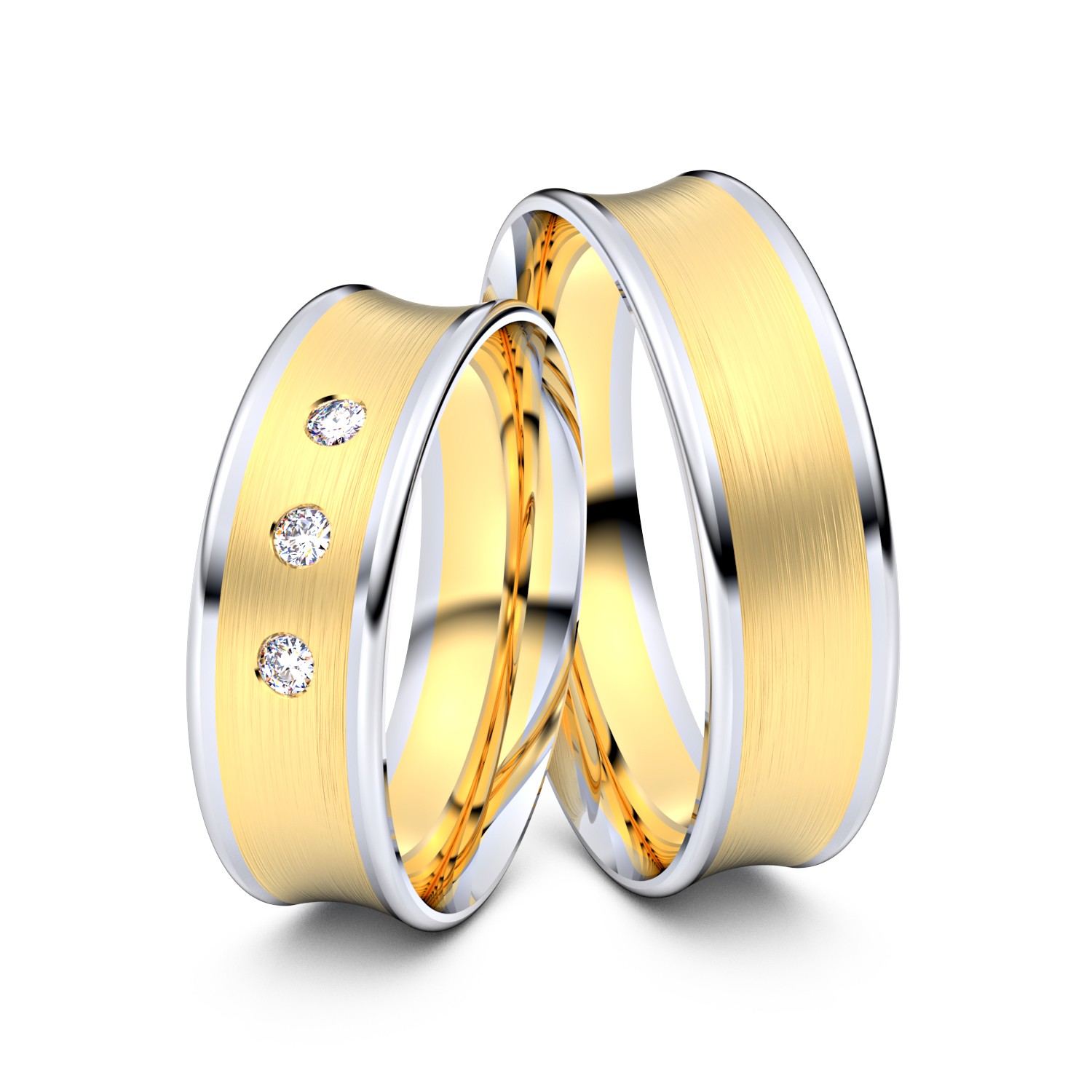 Brillanten-Trauringe 585er Gelbgold-Weißgold – opt. mit Gravur, Farbe, wählbarer Reinheitsstufe & hochwertigem Holzetui Unkategorisiert online kaufen Brillanten-Trauringe 585er Gelbgold-Weißgold – opt. mit Gravur, Farbe, wählbarer Reinheitsstufe & hochwertigem Holzetui Unkategorisiert online kaufen
