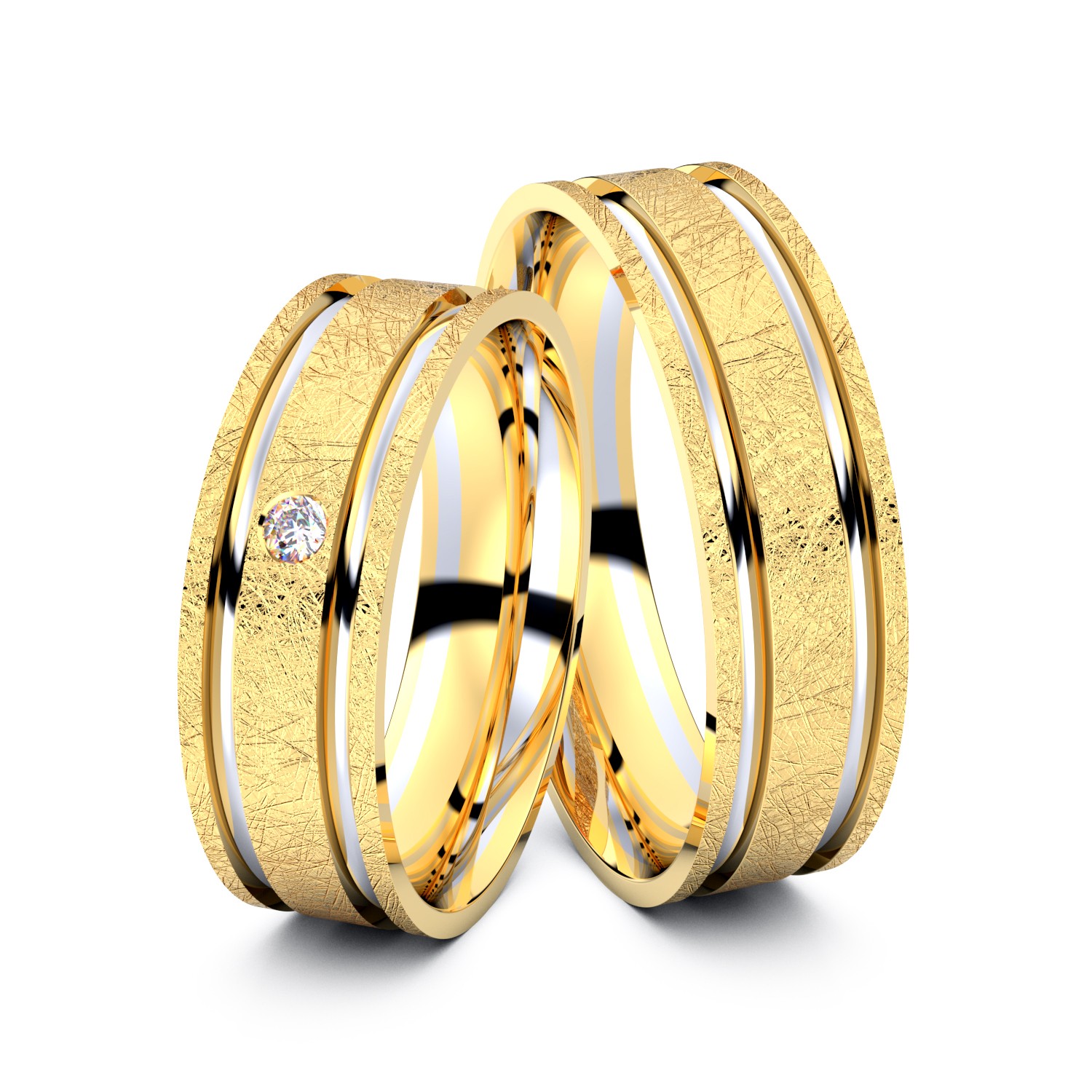 Brillanten-Trauringe 585er Gelbgold-Weißgold – opt. mit Gravur, Farbe, wählbarer Reinheitsstufe & hochwertigem Holzetui Unkategorisiert online kaufen Brillanten-Trauringe 585er Gelbgold-Weißgold – opt. mit Gravur, Farbe, wählbarer Reinheitsstufe & hochwertigem Holzetui Unkategorisiert online kaufen