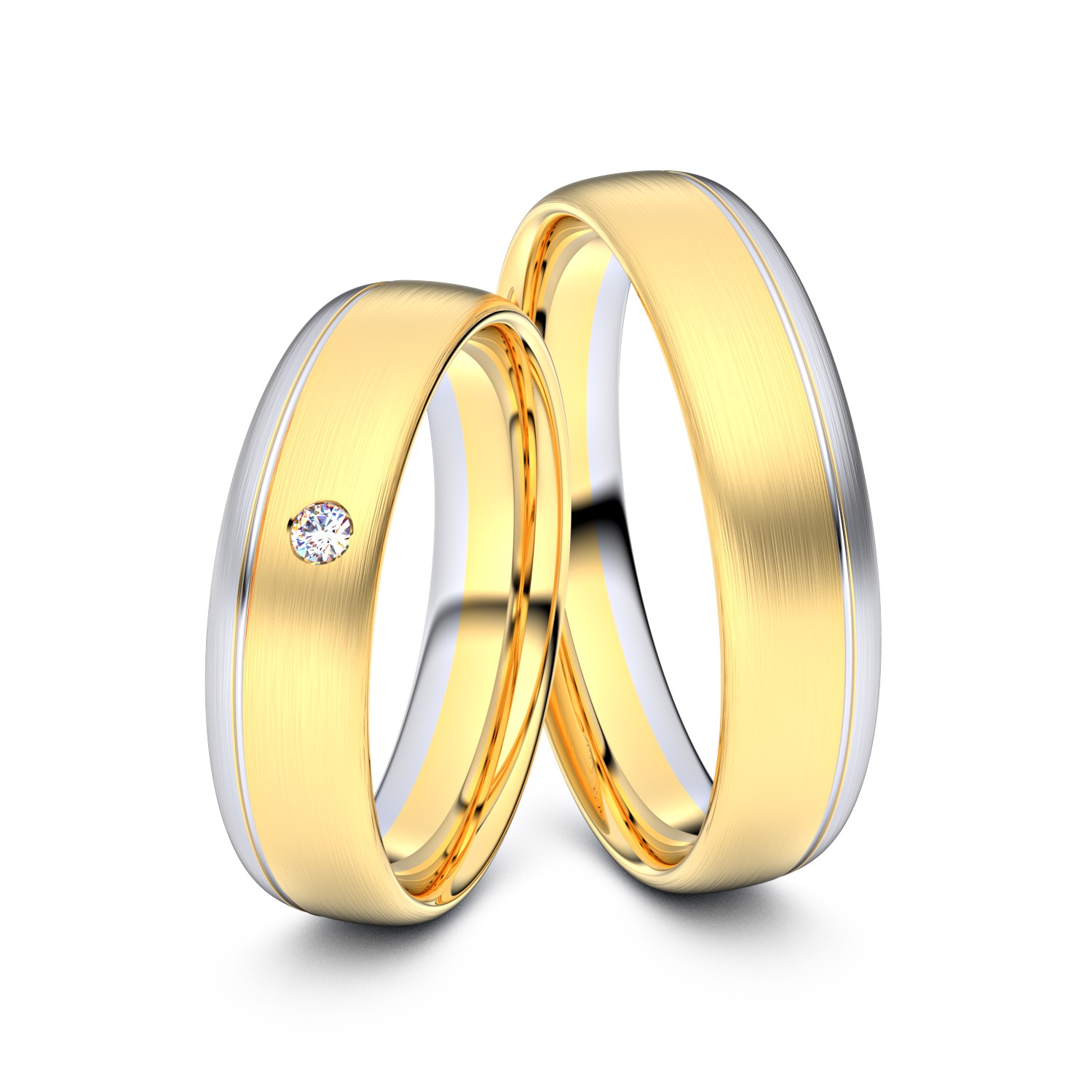 Brillanten-Trauringe 585er Gelbgold-Weißgold – opt. mit Gravur, Farbe, wählbarer Reinheitsstufe & hochwertigem Holzetui Unkategorisiert online kaufen Brillanten-Trauringe 585er Gelbgold-Weißgold – opt. mit Gravur, Farbe, wählbarer Reinheitsstufe & hochwertigem Holzetui Unkategorisiert online kaufen