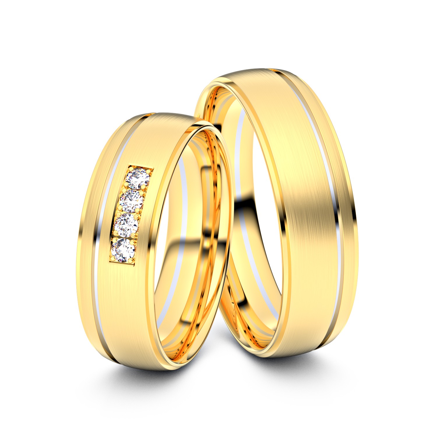 Brillanten-Trauringe 585er Gelbgold-Weißgold – opt. mit Gravur, Farbe, wählbarer Reinheitsstufe & hochwertigem Holzetui Unkategorisiert online kaufen Brillanten-Trauringe 585er Gelbgold-Weißgold – opt. mit Gravur, Farbe, wählbarer Reinheitsstufe & hochwertigem Holzetui Unkategorisiert online kaufen