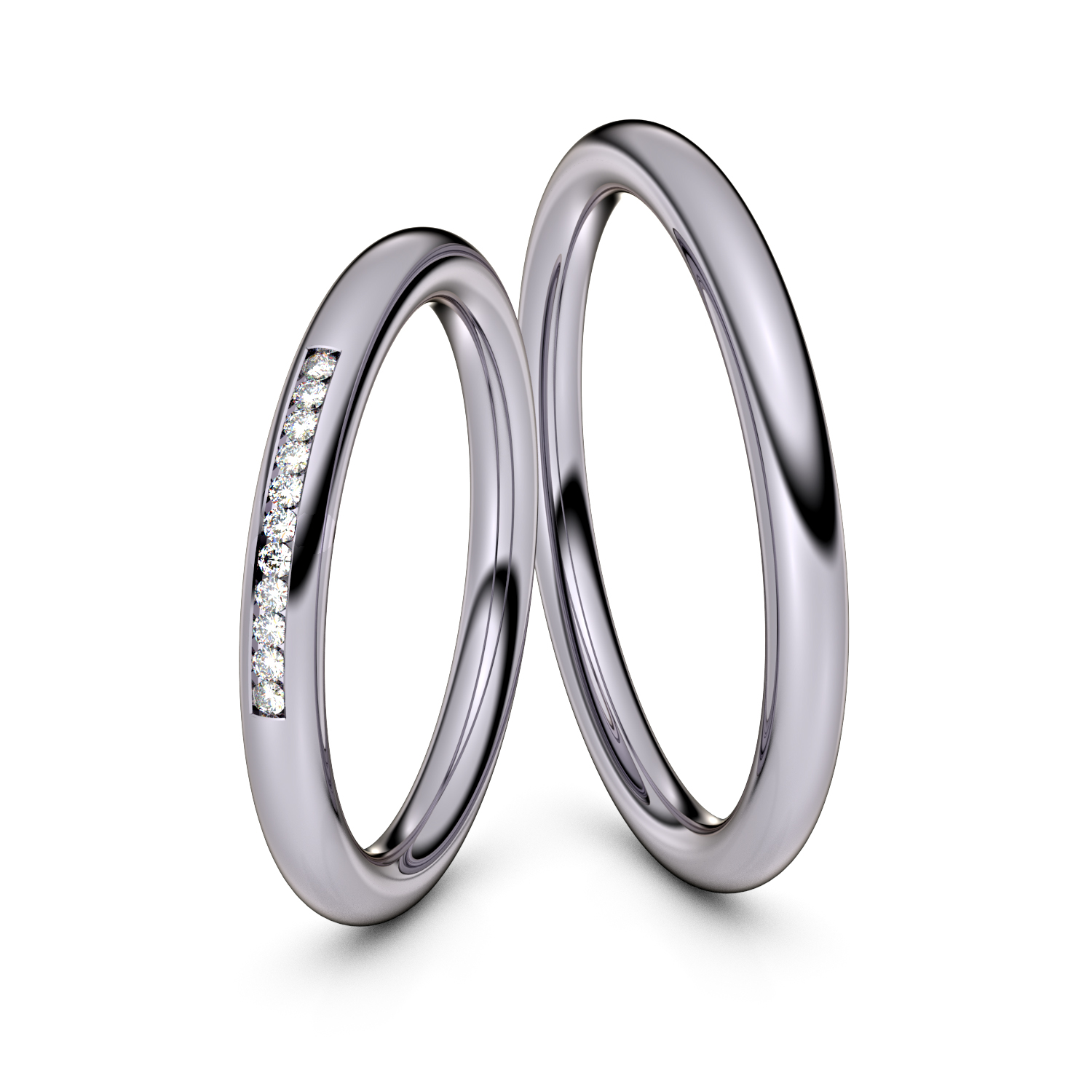 Brillanten-Trauringe 585er Palladium – opt. mit Gravur, Farbe, wählbarer Reinheitsstufe & hochwertigem Holzetui Unkategorisiert online kaufen