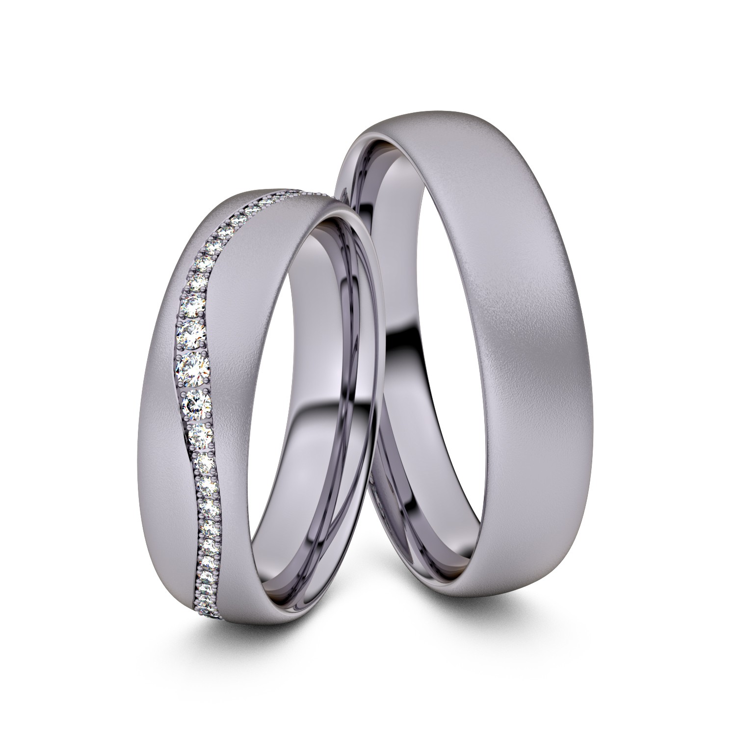 Brillanten-Trauringe 585er Palladium – opt. mit Gravur, Farbe, wählbarer Reinheitsstufe & hochwertigem Holzetui Unkategorisiert online kaufen