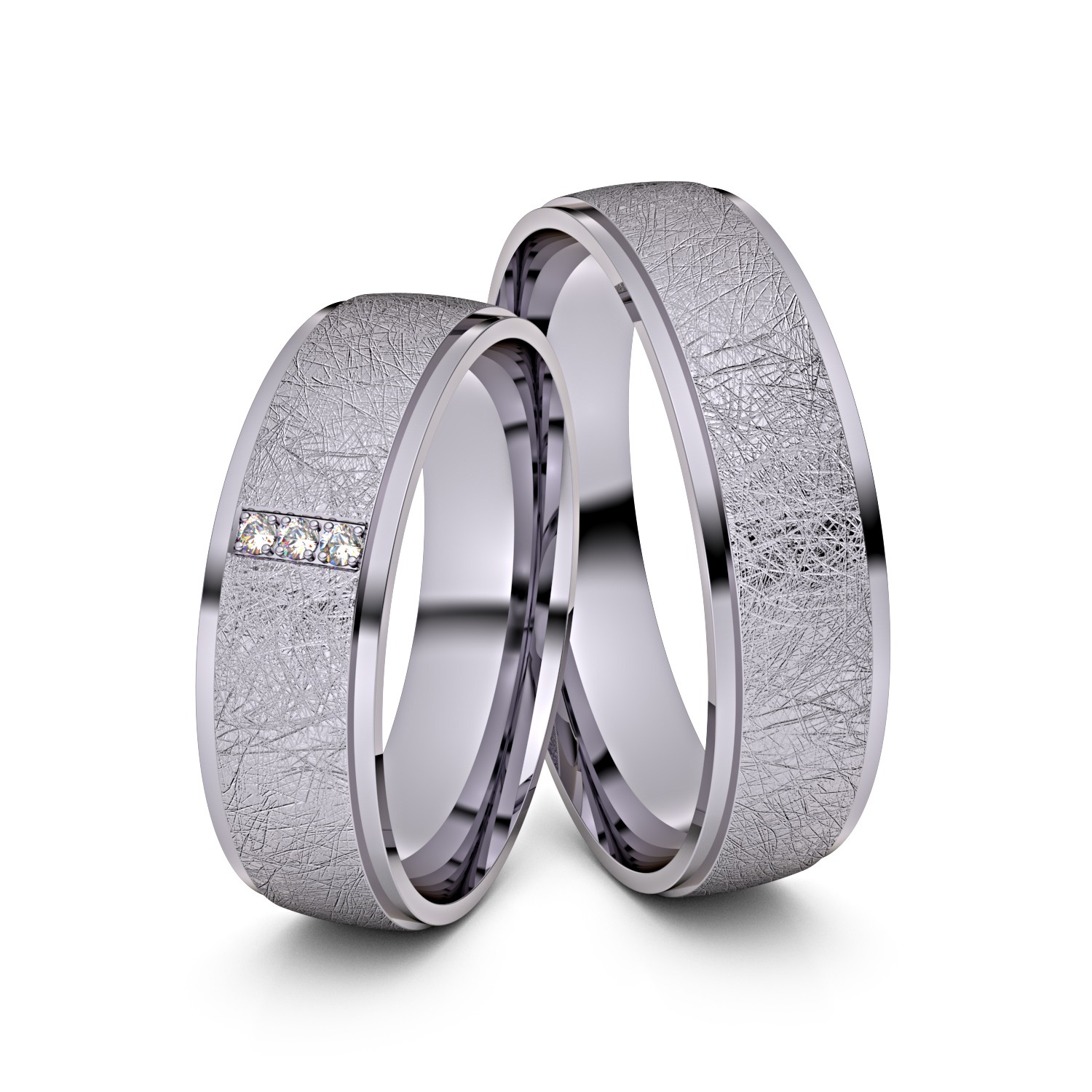 Brillanten-Trauringe 585er Palladium – opt. mit Gravur, Farbe, wählbarer Reinheitsstufe & hochwertigem Holzetui Unkategorisiert online kaufen
