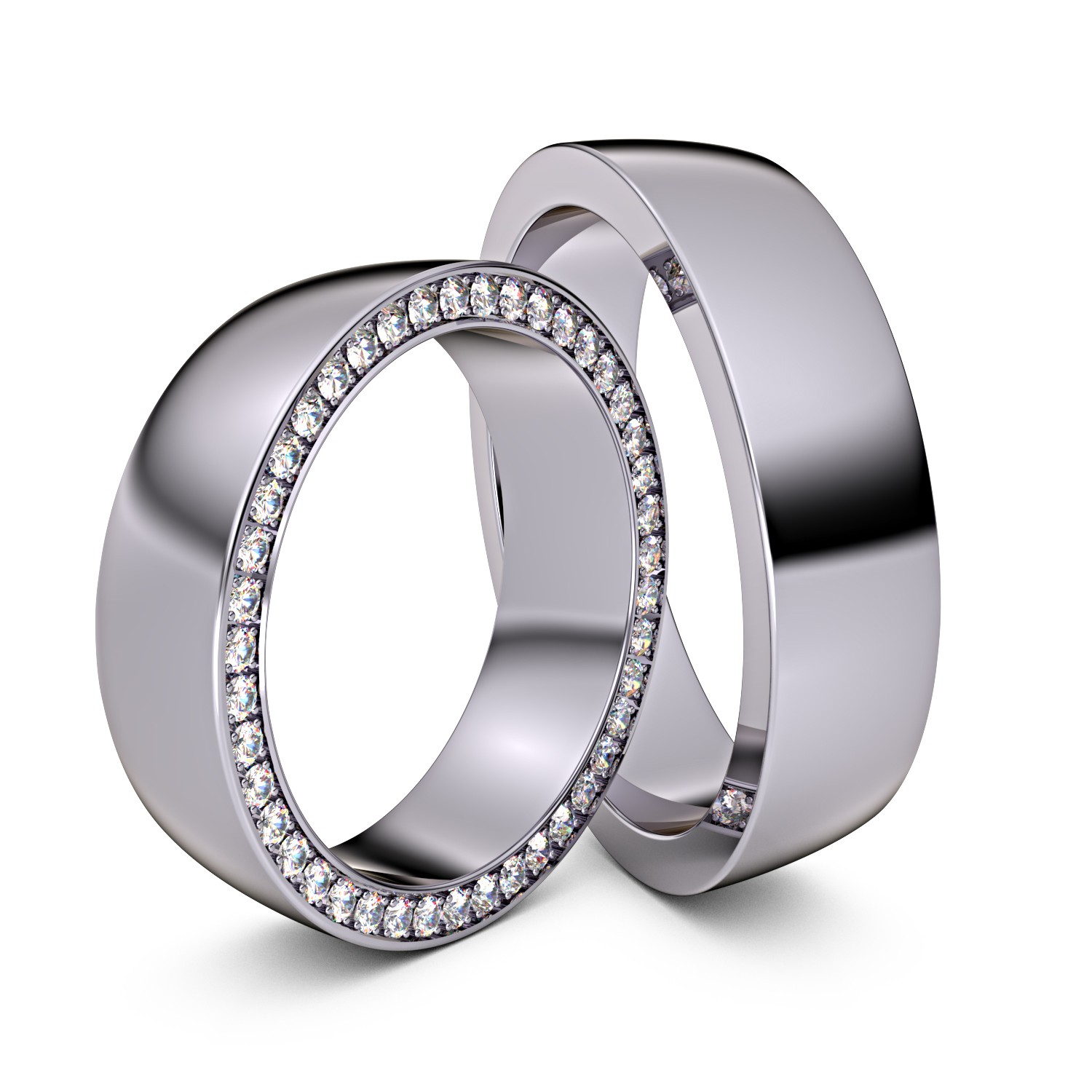 Brillanten-Trauringe 585er Palladium – opt. mit Gravur, Farbe, wählbarer Reinheitsstufe & hochwertigem Holzetui Unkategorisiert online kaufen