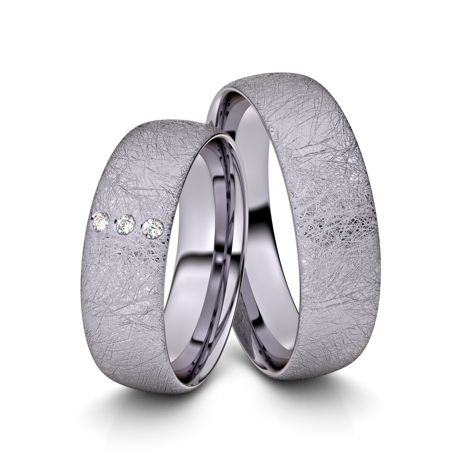 Brillanten-Trauringe 585er Palladium – opt. mit Gravur, Farbe, wählbarer Reinheitsstufe & hochwertigem Holzetui Unkategorisiert online kaufen