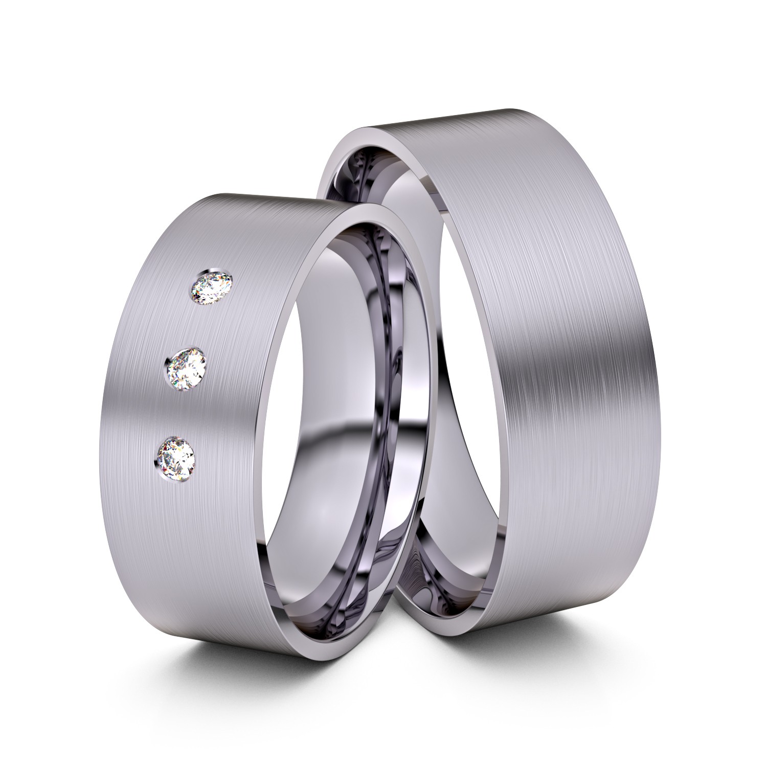 Brillanten-Trauringe 585er Palladium – opt. mit Gravur, Farbe, wählbarer Reinheitsstufe & hochwertigem Holzetui Unkategorisiert online kaufen