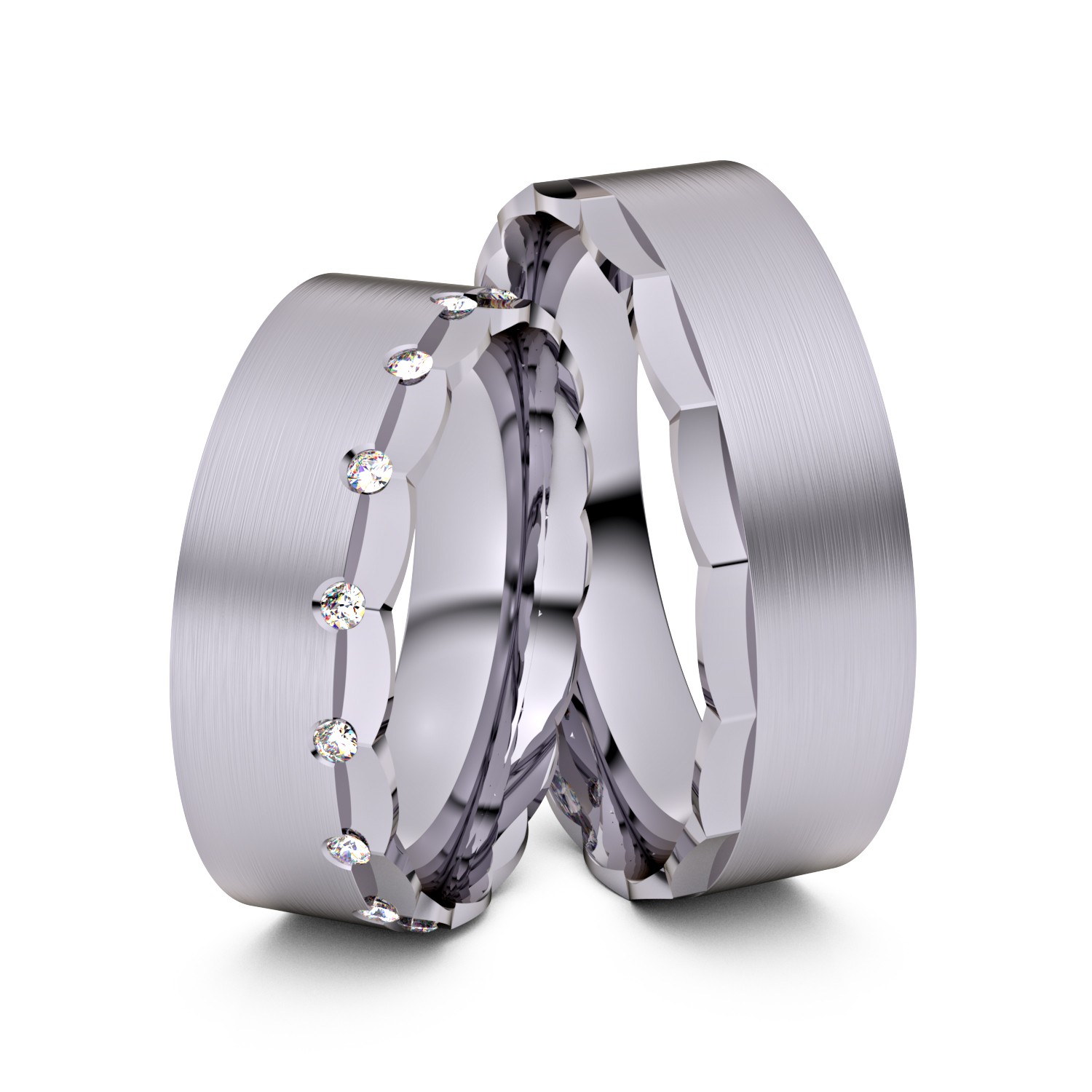 Brillanten-Trauringe 585er Palladium – opt. mit Gravur, Farbe, wählbarer Reinheitsstufe & hochwertigem Holzetui Unkategorisiert online kaufen