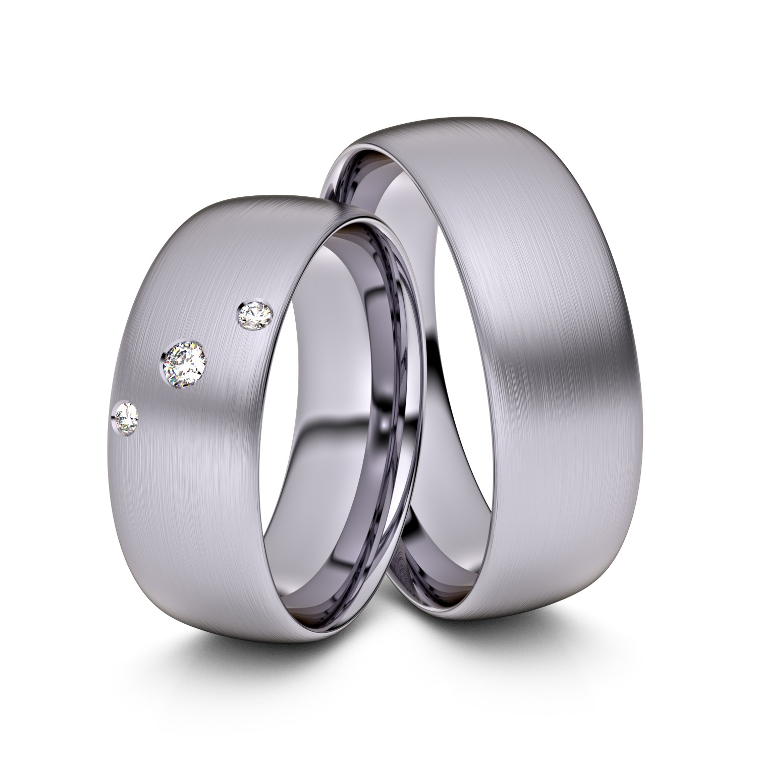 Brillanten-Trauringe 585er Palladium – opt. mit Gravur, Farbe, wählbarer Reinheitsstufe & hochwertigem Holzetui Unkategorisiert online kaufen