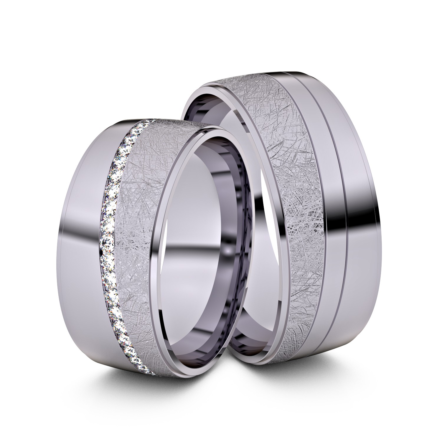 Brillanten-Trauringe 585er Palladium – opt. mit Gravur, Farbe, wählbarer Reinheitsstufe & hochwertigem Holzetui Unkategorisiert online kaufen