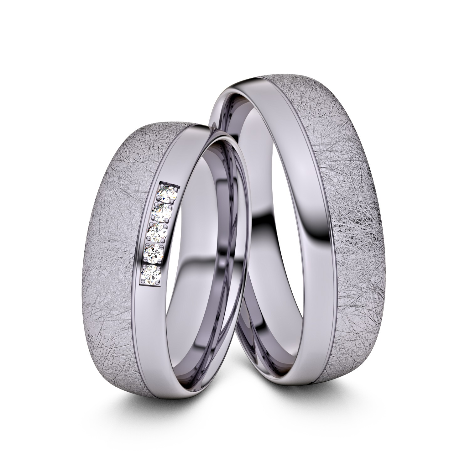 Brillanten-Trauringe 585er Palladium – opt. mit Gravur, Farbe, wählbarer Reinheitsstufe & hochwertigem Holzetui Unkategorisiert online kaufen