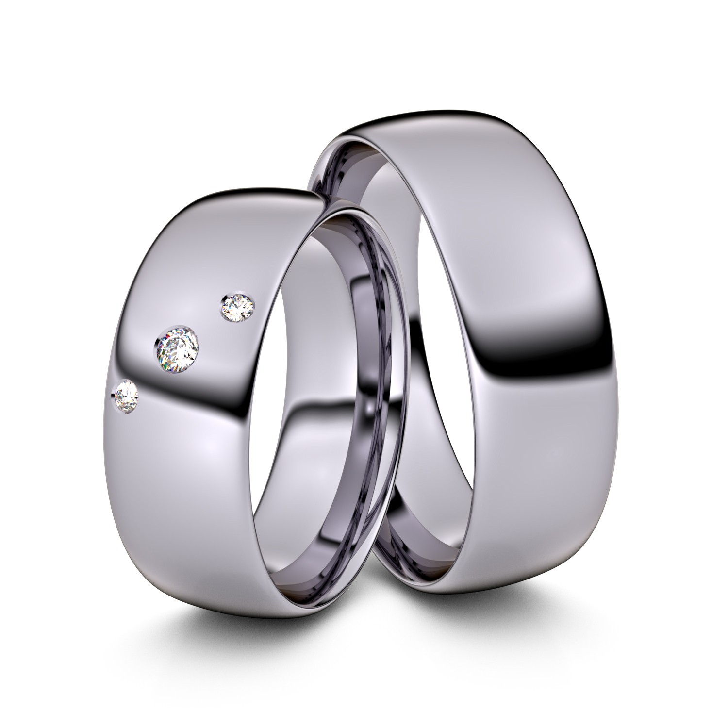 Brillanten-Trauringe 585er Palladium – opt. mit Gravur, Farbe, wählbarer Reinheitsstufe & hochwertigem Holzetui Unkategorisiert online kaufen