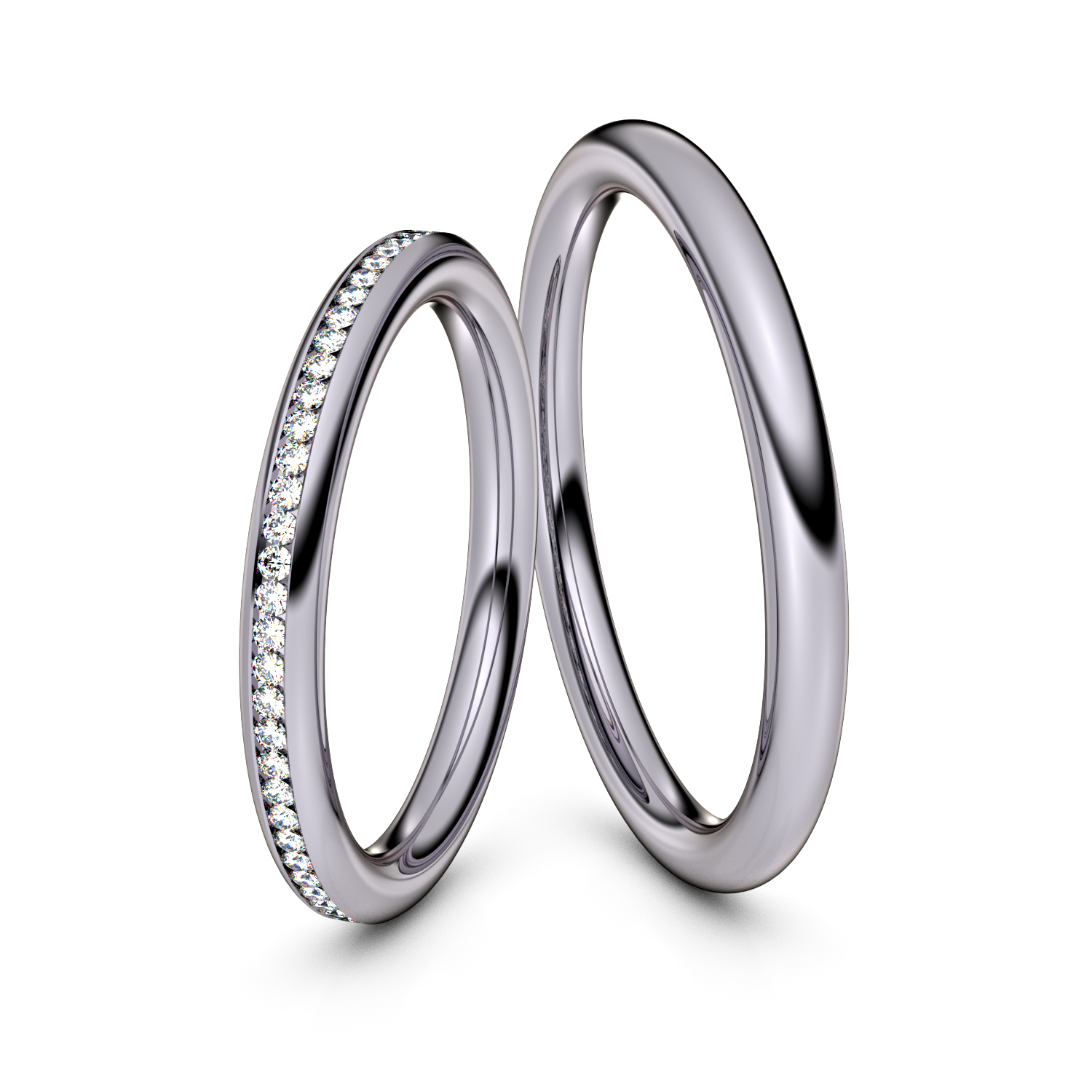 Brillanten-Trauringe 585er Palladium – opt. mit Gravur, Farbe, wählbarer Reinheitsstufe & hochwertigem Holzetui Unkategorisiert online kaufen