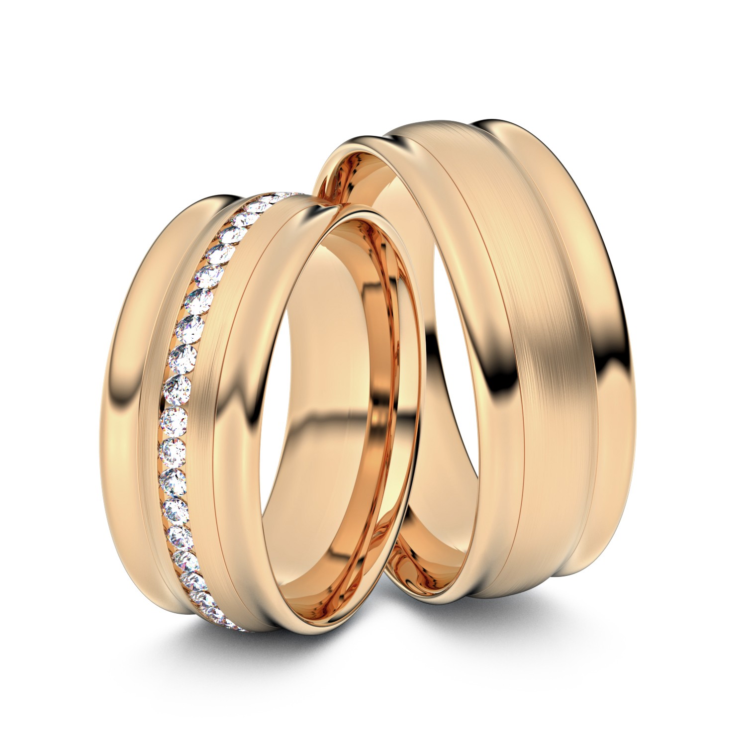 Brillanten-Trauringe 585er Roségold – opt. mit Gravur, Farbe, wählbarer Reinheitsstufe & hochwertigem Holzetui Unkategorisiert online kaufen
