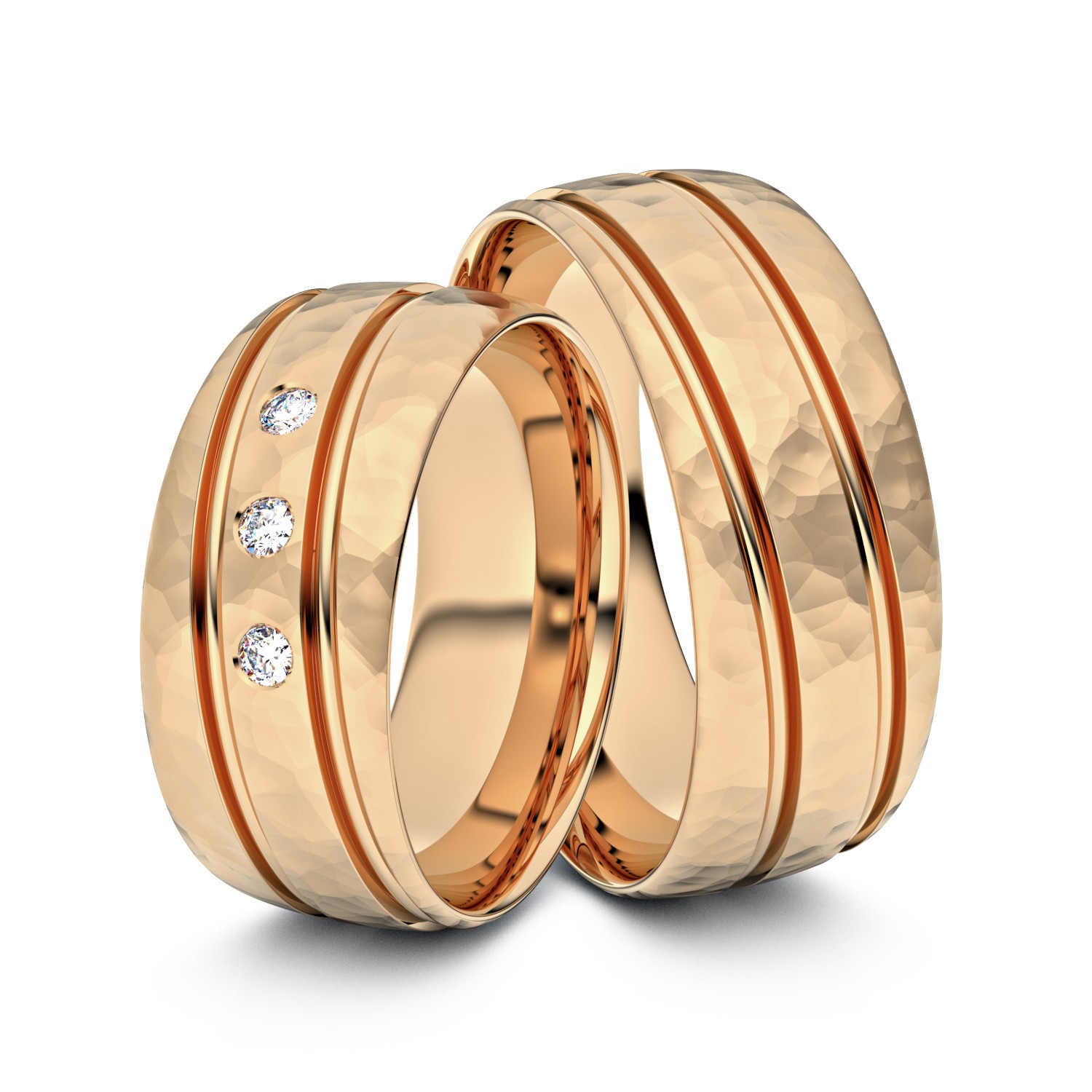 Brillanten-Trauringe 585er Roségold – opt. mit Gravur, Farbe, wählbarer Reinheitsstufe & hochwertigem Holzetui Unkategorisiert online kaufen