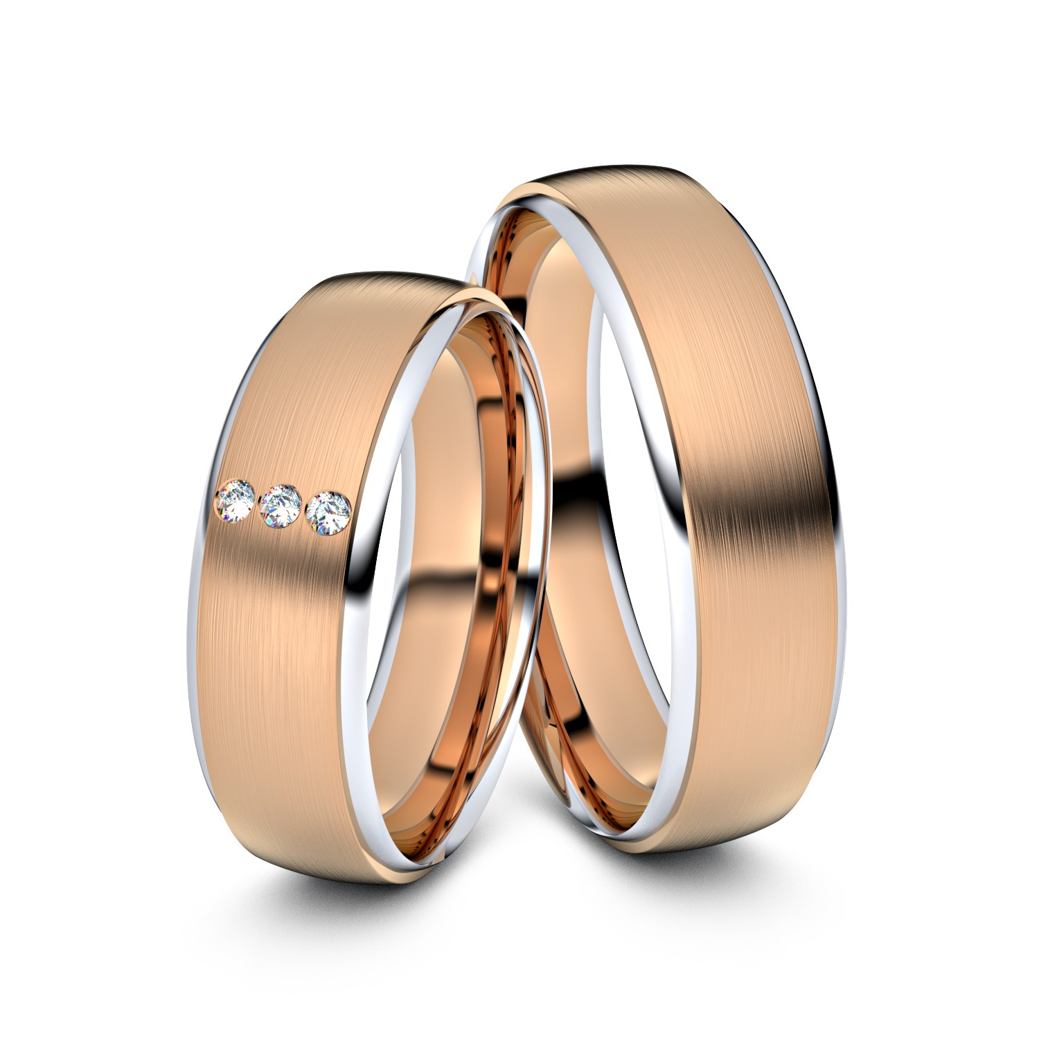 Brillanten-Trauringe 585er Rotgold-Weißgold – opt. mit Gravur, Farbe, wählbarer Reinheitsstufe & hochwertigem Holzetui Unkategorisiert online kaufen Brillanten-Trauringe 585er Rotgold-Weißgold – opt. mit Gravur, Farbe, wählbarer Reinheitsstufe & hochwertigem Holzetui Unkategorisiert online kaufen