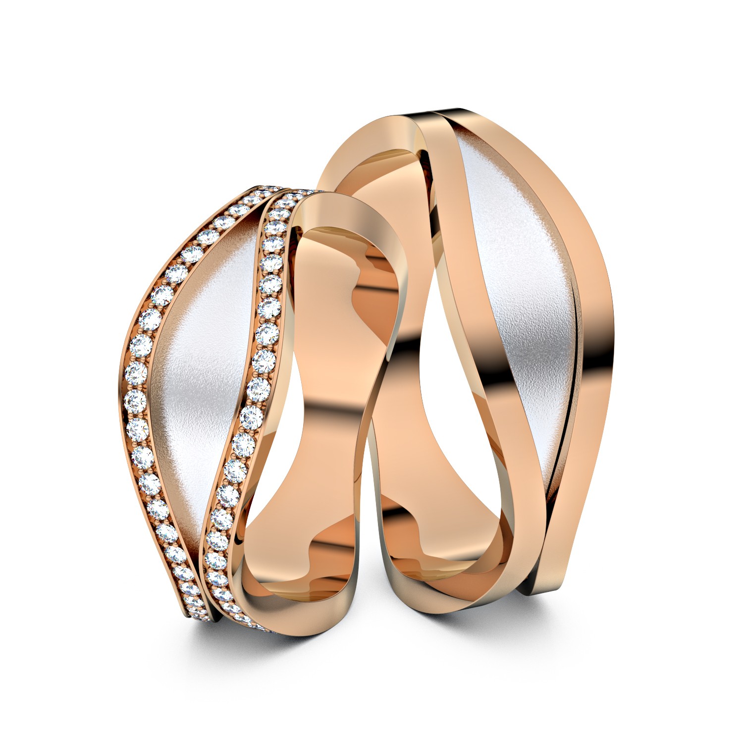 Brillanten-Trauringe 585er Rotgold-Weißgold – opt. mit Gravur, Farbe, wählbarer Reinheitsstufe & hochwertigem Holzetui Unkategorisiert online kaufen Brillanten-Trauringe 585er Rotgold-Weißgold – opt. mit Gravur, Farbe, wählbarer Reinheitsstufe & hochwertigem Holzetui Unkategorisiert online kaufen