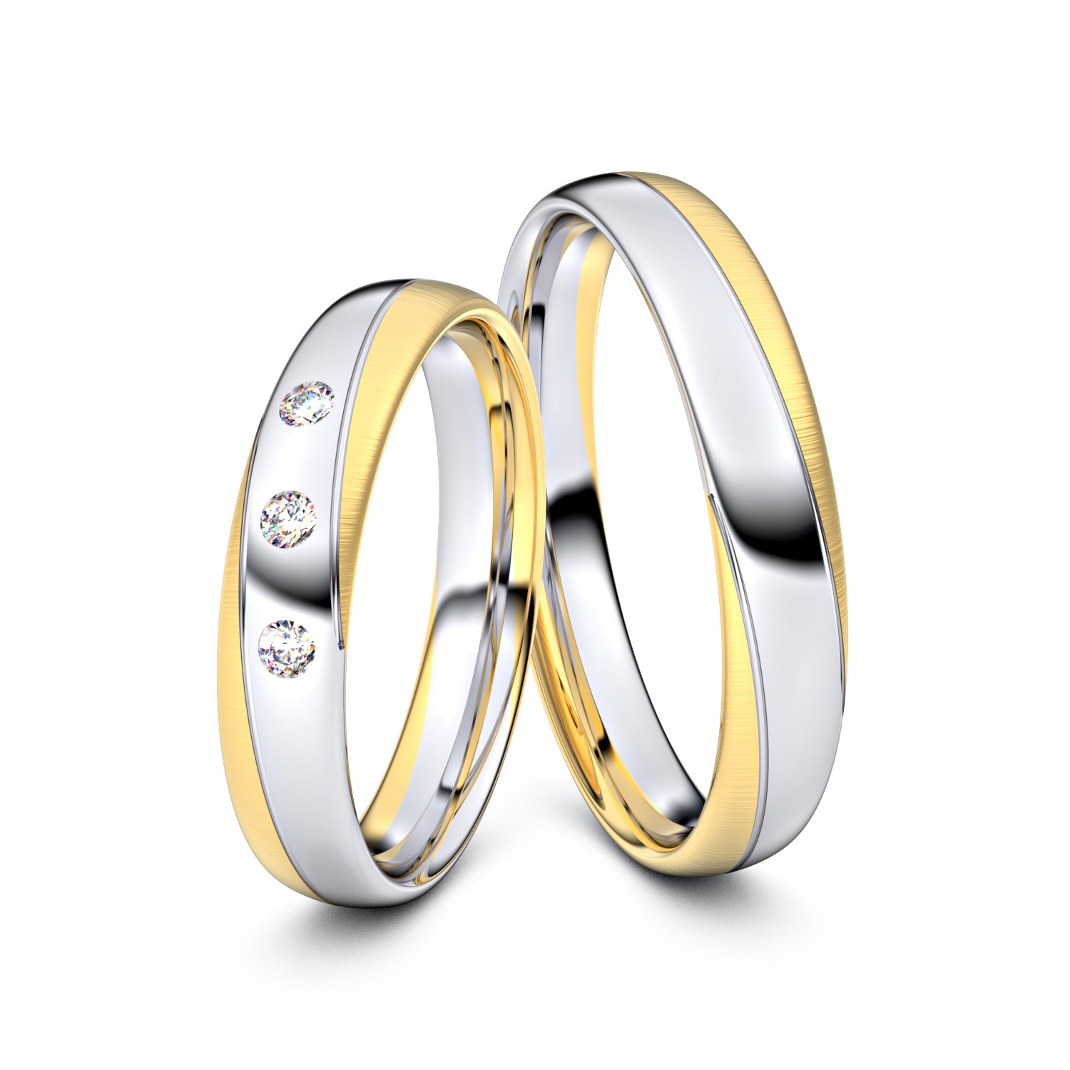 Brillanten-Trauringe 585er Weißgold-Gelbgold – opt. mit Gravur, Farbe, wählbarer Reinheitsstufe & hochwertigem Holzetui Unkategorisiert online kaufen Brillanten-Trauringe 585er Weißgold-Gelbgold – opt. mit Gravur, Farbe, wählbarer Reinheitsstufe & hochwertigem Holzetui Unkategorisiert online kaufen