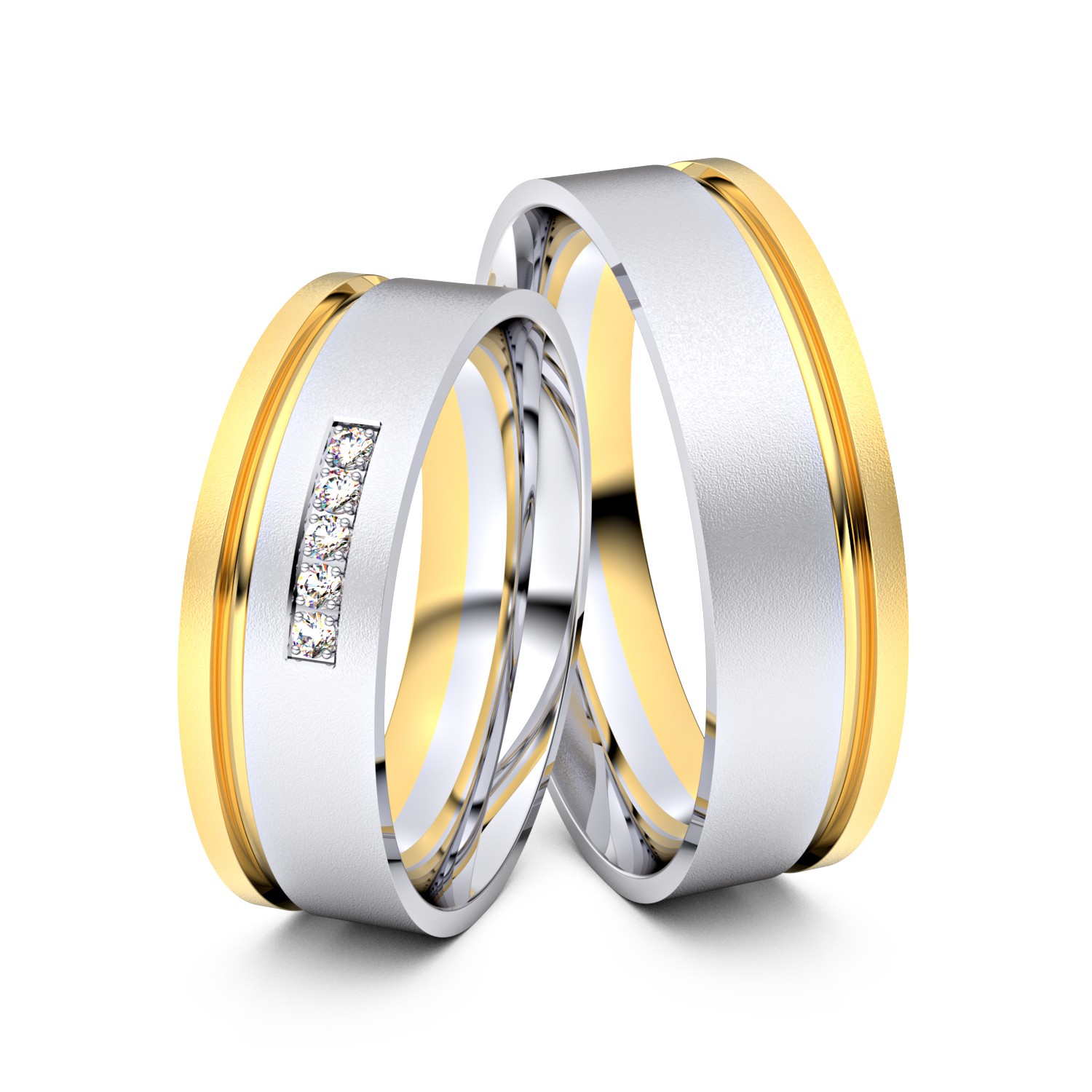 Brillanten-Trauringe 585er Weißgold-Gelbgold – opt. mit Gravur, Farbe, wählbarer Reinheitsstufe & hochwertigem Holzetui Unkategorisiert online kaufen Brillanten-Trauringe 585er Weißgold-Gelbgold – opt. mit Gravur, Farbe, wählbarer Reinheitsstufe & hochwertigem Holzetui Unkategorisiert online kaufen
