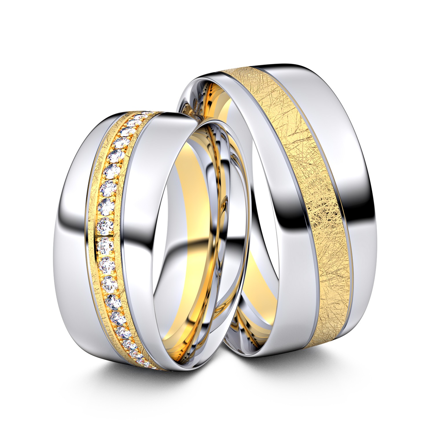 Brillanten-Trauringe 585er Weißgold-Gelbgold – opt. mit Gravur, Farbe, wählbarer Reinheitsstufe & hochwertigem Holzetui Unkategorisiert online kaufen Brillanten-Trauringe 585er Weißgold-Gelbgold – opt. mit Gravur, Farbe, wählbarer Reinheitsstufe & hochwertigem Holzetui Unkategorisiert online kaufen