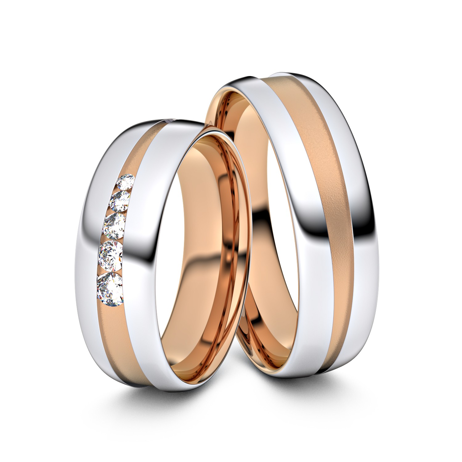 Brillanten-Trauringe 585er Weißgold-Rotgold – opt. mit Gravur, Farbe, wählbarer Reinheitsstufe & hochwertigem Holzetui Unkategorisiert online kaufen Brillanten-Trauringe 585er Weißgold-Rotgold – opt. mit Gravur, Farbe, wählbarer Reinheitsstufe & hochwertigem Holzetui Unkategorisiert online kaufen