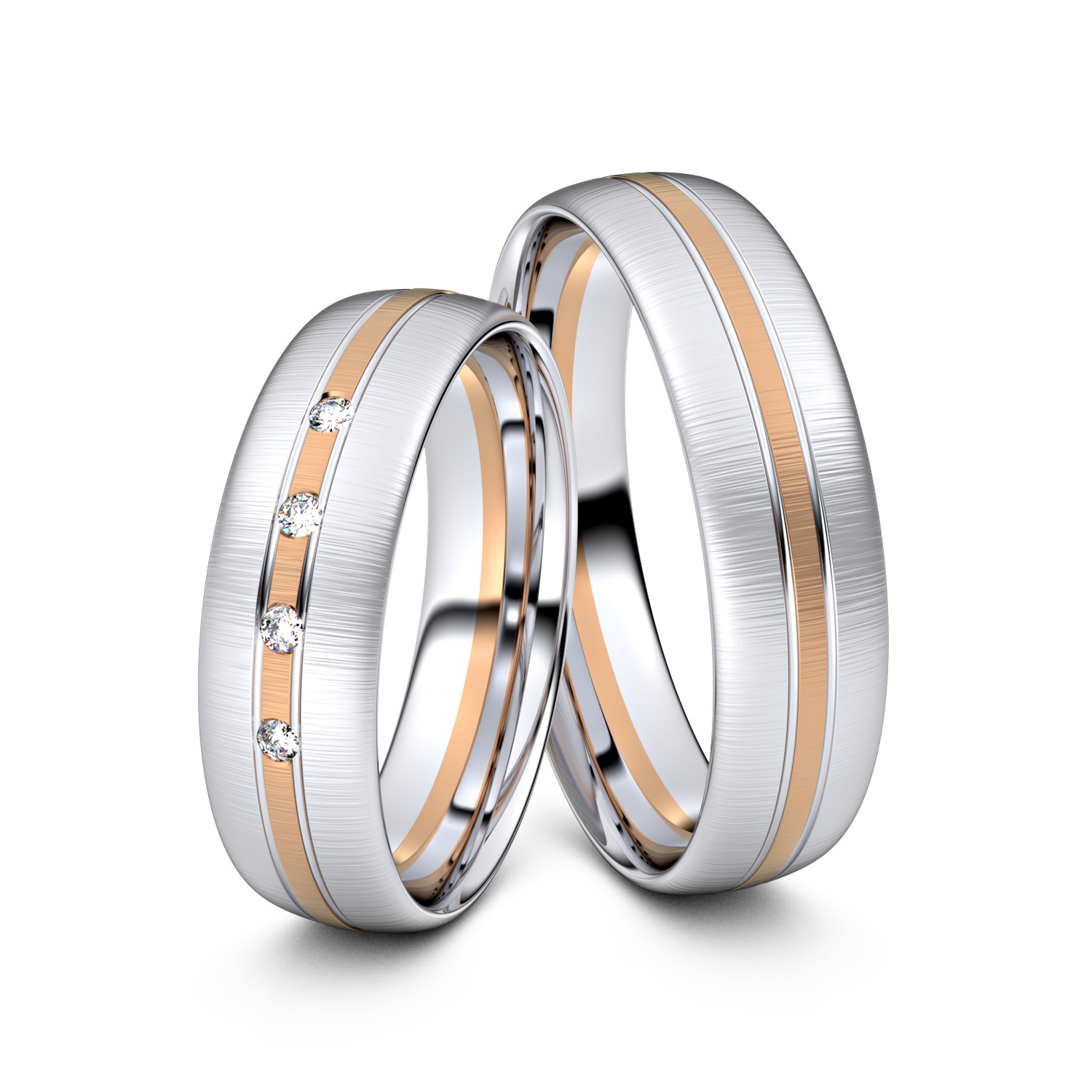 Brillanten-Trauringe 585er Weißgold-Rotgold – opt. mit Gravur, Farbe, wählbarer Reinheitsstufe & hochwertigem Holzetui Unkategorisiert online kaufen Brillanten-Trauringe 585er Weißgold-Rotgold – opt. mit Gravur, Farbe, wählbarer Reinheitsstufe & hochwertigem Holzetui Unkategorisiert online kaufen