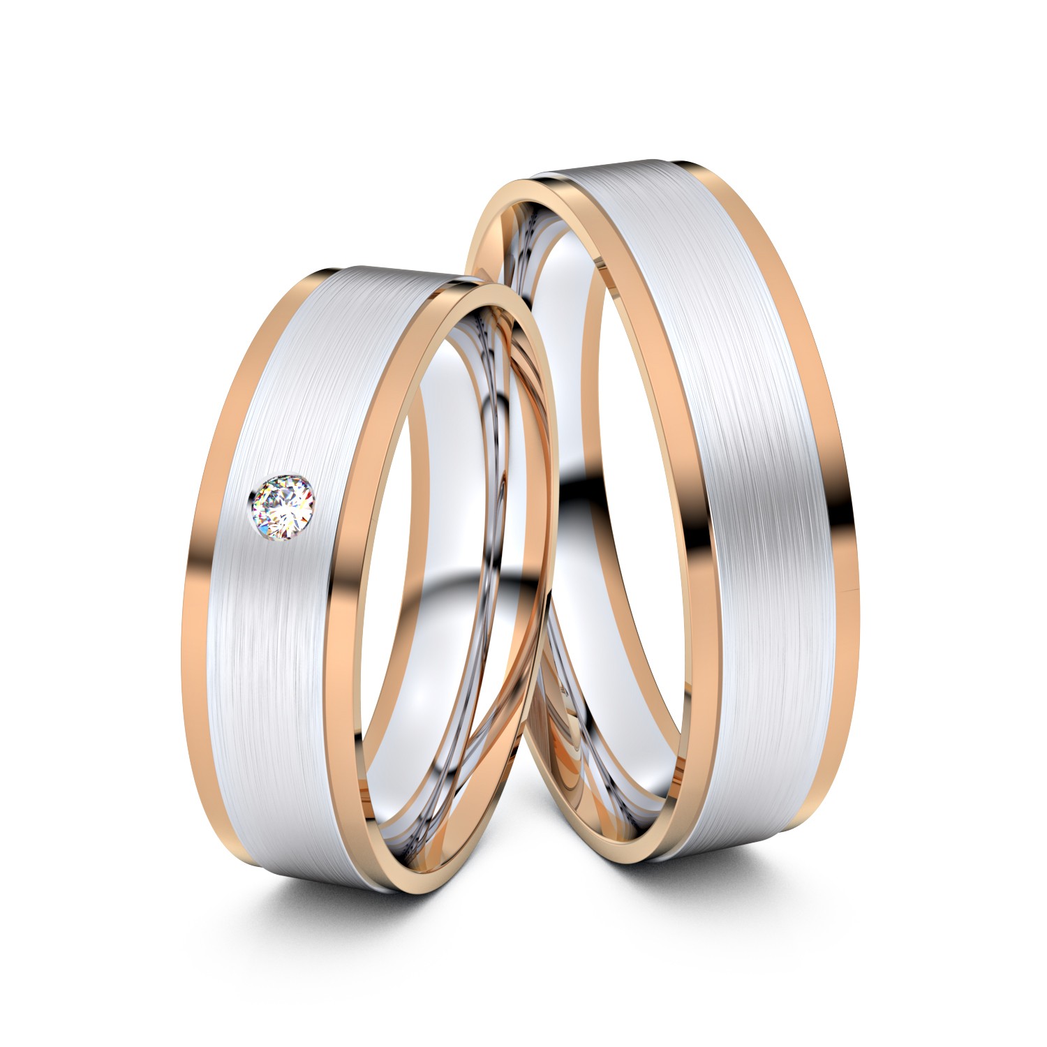 Brillanten-Trauringe 585er Weißgold-Rotgold – opt. mit Gravur, Farbe, wählbarer Reinheitsstufe & hochwertigem Holzetui Unkategorisiert online kaufen Brillanten-Trauringe 585er Weißgold-Rotgold – opt. mit Gravur, Farbe, wählbarer Reinheitsstufe & hochwertigem Holzetui Unkategorisiert online kaufen