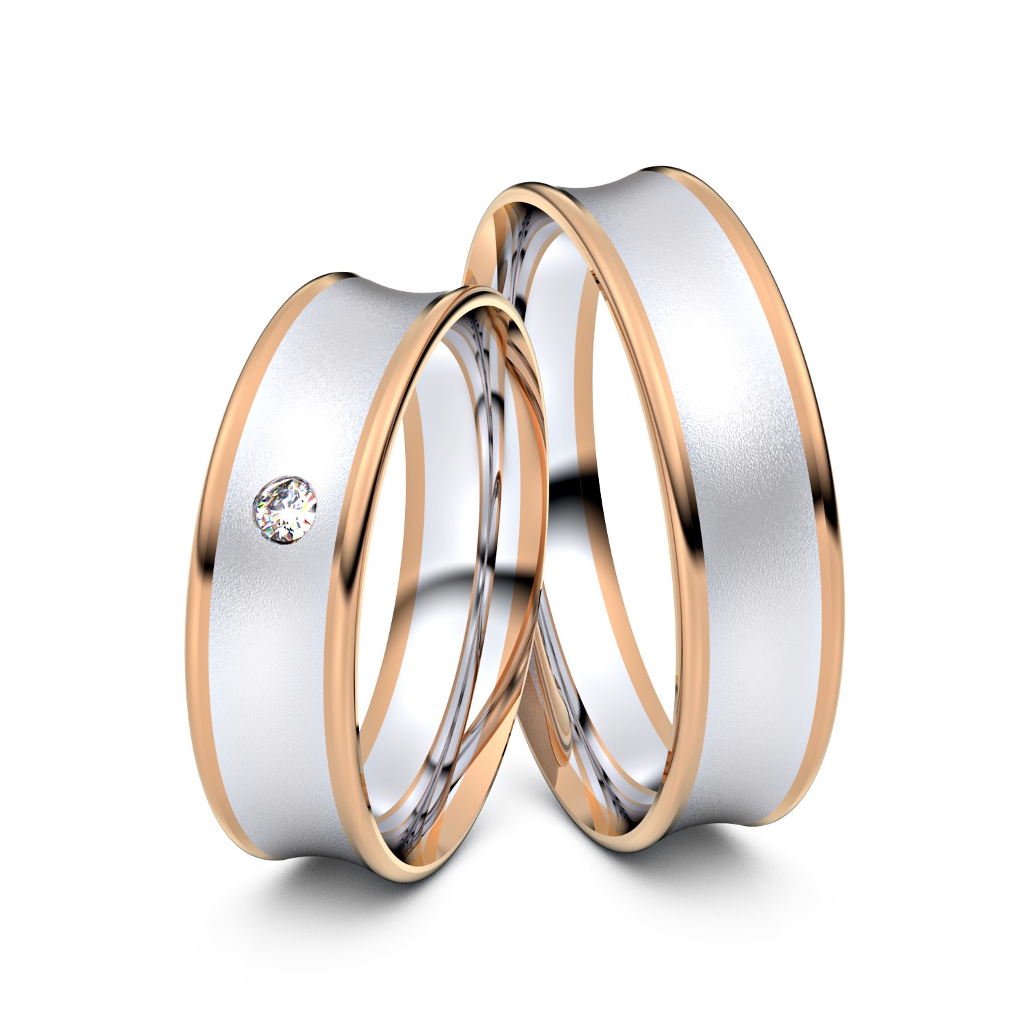 Brillanten-Trauringe 585er Weißgold-Rotgold – opt. mit Gravur, Farbe, wählbarer Reinheitsstufe & hochwertigem Holzetui Unkategorisiert online kaufen Brillanten-Trauringe 585er Weißgold-Rotgold – opt. mit Gravur, Farbe, wählbarer Reinheitsstufe & hochwertigem Holzetui Unkategorisiert online kaufen