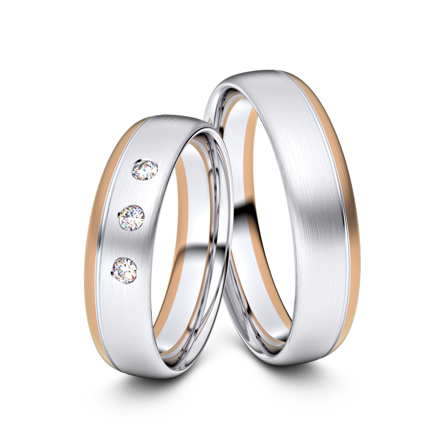 Brillanten-Trauringe 585er Weißgold-Rotgold – opt. mit Gravur, Farbe, wählbarer Reinheitsstufe & hochwertigem Holzetui Unkategorisiert online kaufen Brillanten-Trauringe 585er Weißgold-Rotgold – opt. mit Gravur, Farbe, wählbarer Reinheitsstufe & hochwertigem Holzetui Unkategorisiert online kaufen