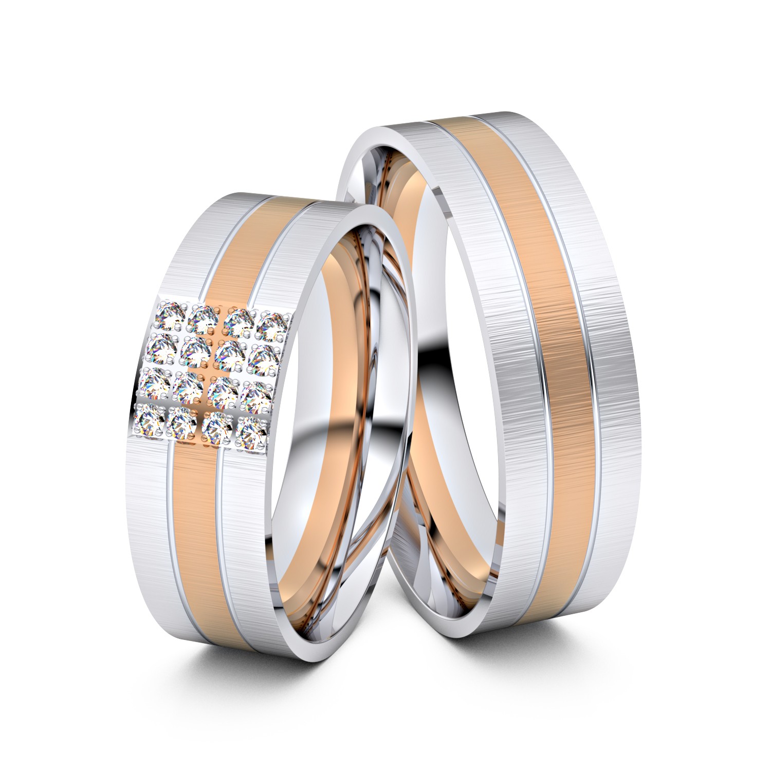 Brillanten-Trauringe 585er Weißgold-Rotgold – opt. mit Gravur, Farbe, wählbarer Reinheitsstufe & hochwertigem Holzetui Unkategorisiert online kaufen Brillanten-Trauringe 585er Weißgold-Rotgold – opt. mit Gravur, Farbe, wählbarer Reinheitsstufe & hochwertigem Holzetui Unkategorisiert online kaufen