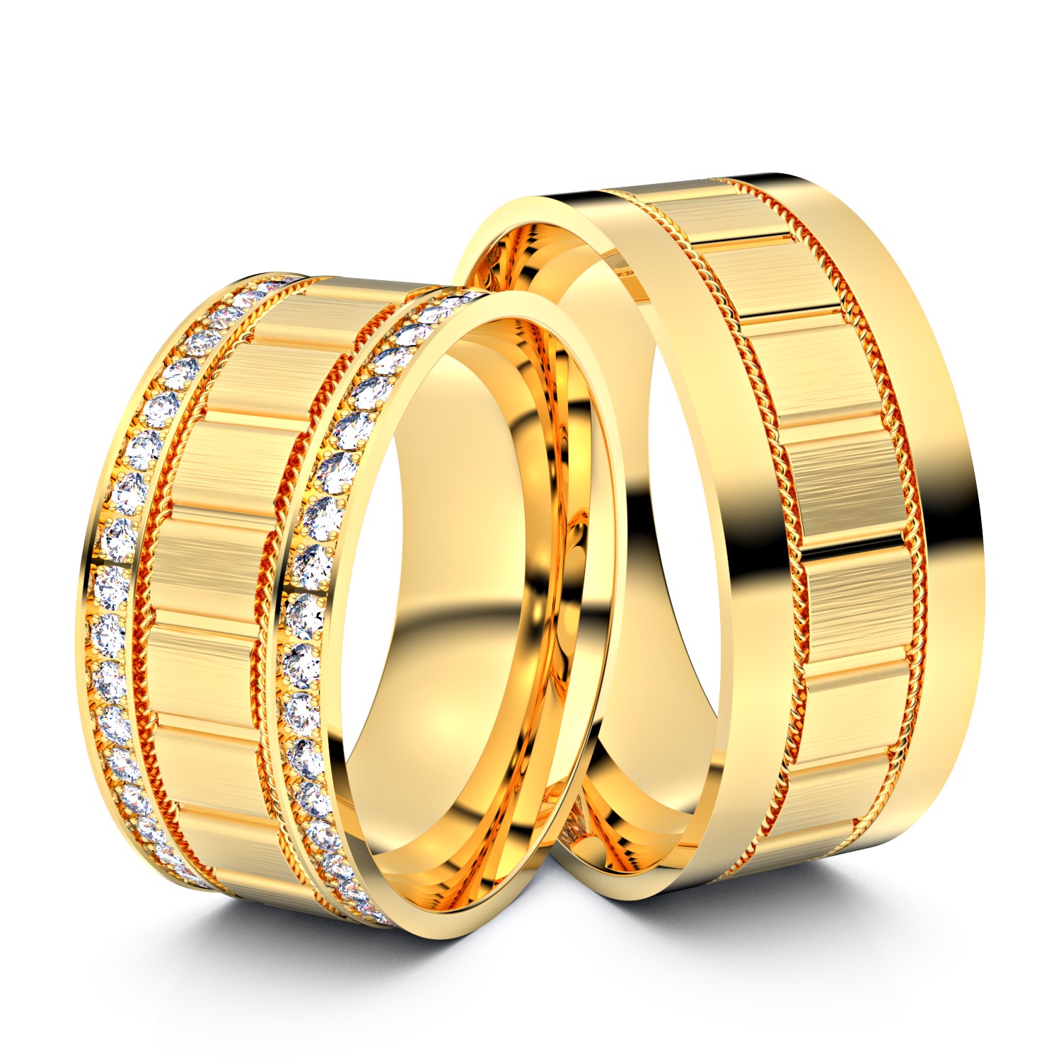 Brillanten-Trauringe 750er Gelbgold – opt. mit Gravur, Farbe, wählbarer Reinheitsstufe & hochwertigem Holzetui Unkategorisiert online kaufen