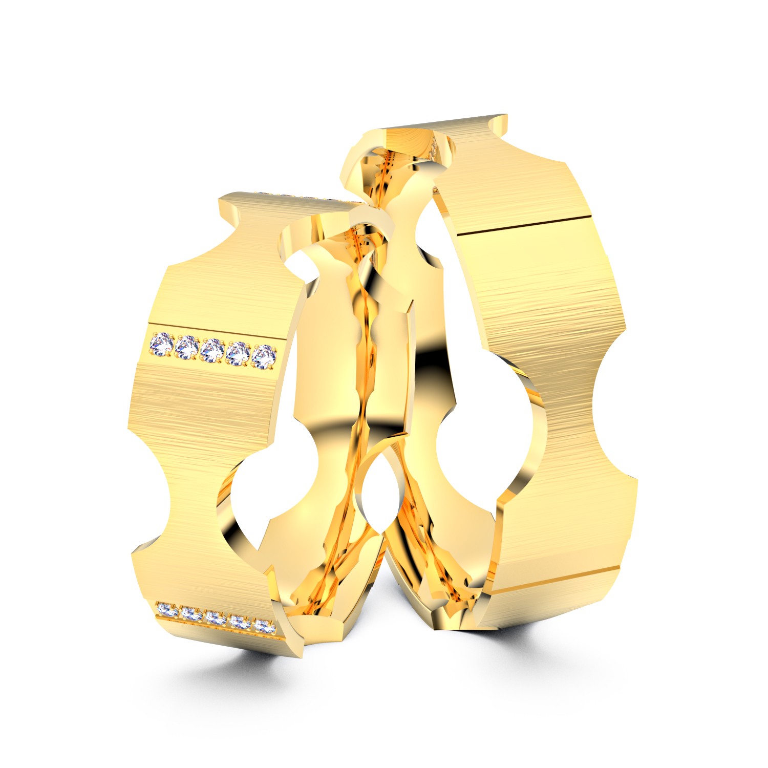 Brillanten-Trauringe 750er Gelbgold – opt. mit Gravur, Farbe, wählbarer Reinheitsstufe & hochwertigem Holzetui Unkategorisiert online kaufen