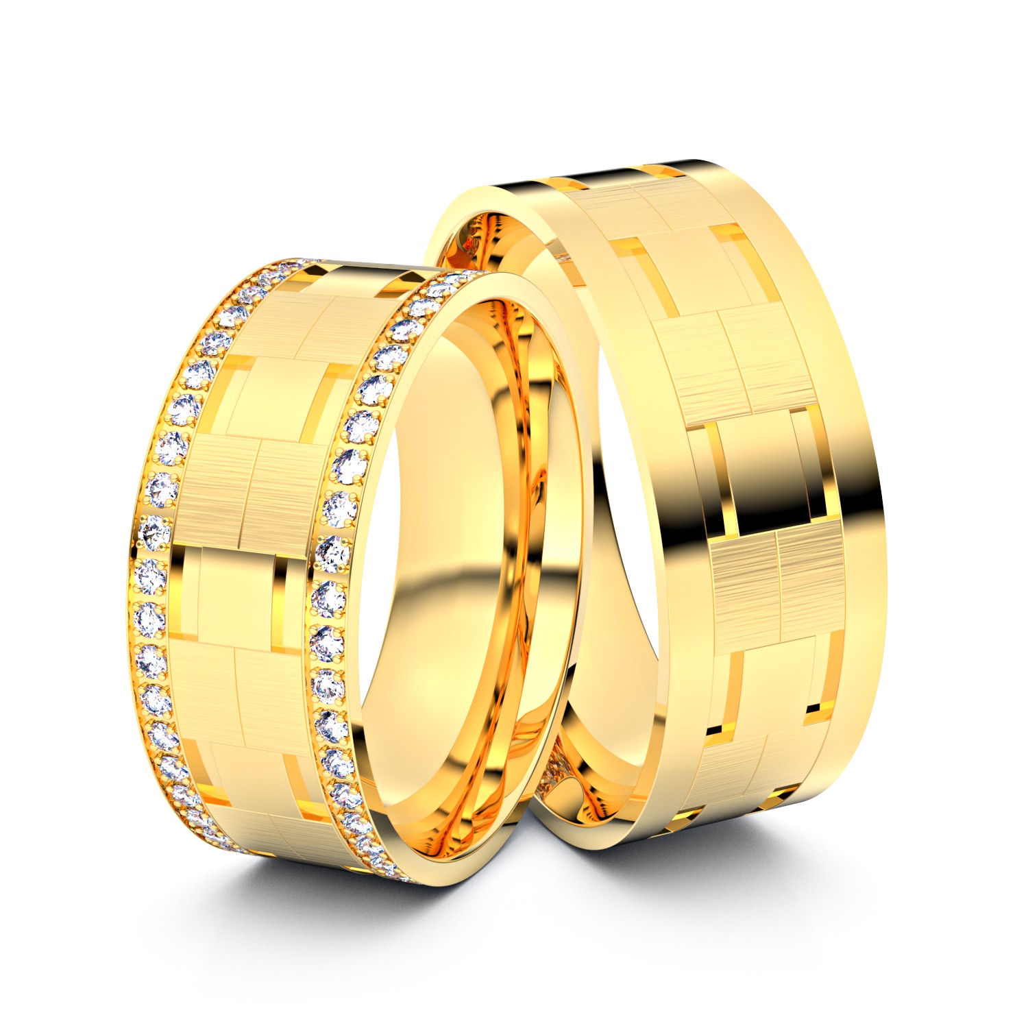 Brillanten-Trauringe 750er Gelbgold – opt. mit Gravur, Farbe, wählbarer Reinheitsstufe & hochwertigem Holzetui Unkategorisiert online kaufen