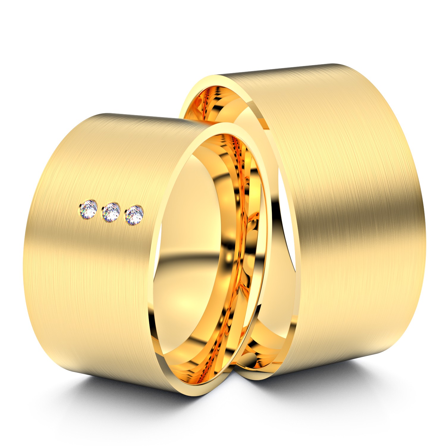 Brillanten-Trauringe 750er Gelbgold – opt. mit Gravur, Farbe, wählbarer Reinheitsstufe & hochwertigem Holzetui Unkategorisiert online kaufen