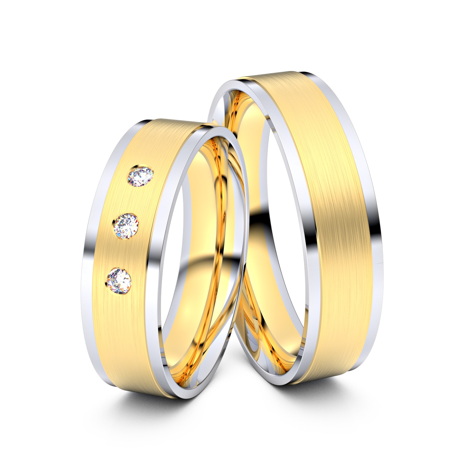 Brillanten-Trauringe 750er Gelbgold-Weißgold – opt. mit Gravur, Farbe, wählbarer Reinheitsstufe & hochwertigem Holzetui Unkategorisiert online kaufen Brillanten-Trauringe 750er Gelbgold-Weißgold – opt. mit Gravur, Farbe, wählbarer Reinheitsstufe & hochwertigem Holzetui Unkategorisiert online kaufen