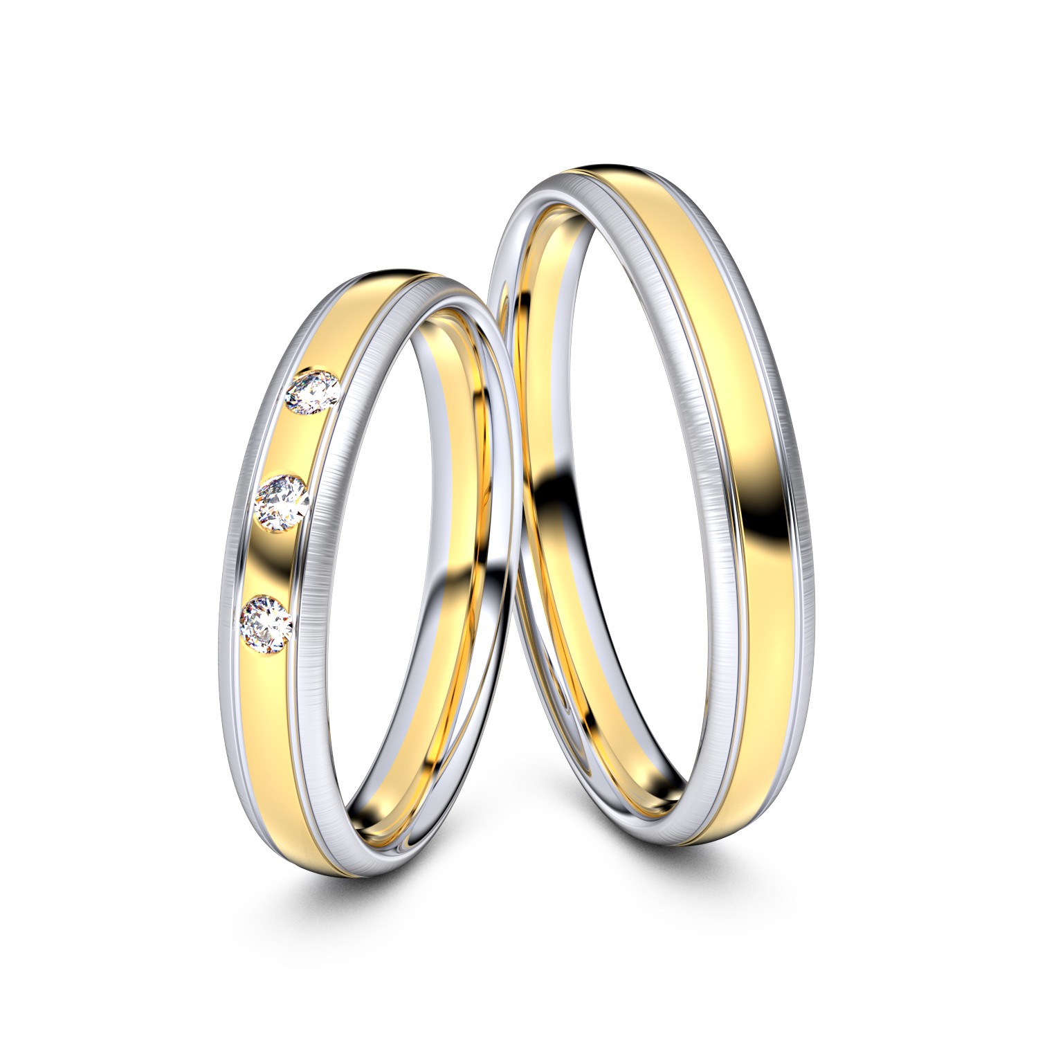 Brillanten-Trauringe 750er Gelbgold-Weißgold – opt. mit Gravur, Farbe, wählbarer Reinheitsstufe & hochwertigem Holzetui Unkategorisiert online kaufen Brillanten-Trauringe 750er Gelbgold-Weißgold – opt. mit Gravur, Farbe, wählbarer Reinheitsstufe & hochwertigem Holzetui Unkategorisiert online kaufen