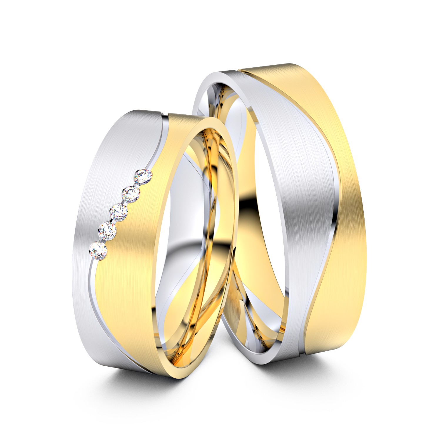 Brillanten-Trauringe 750er Gelbgold-Weißgold – opt. mit Gravur, Farbe, wählbarer Reinheitsstufe & hochwertigem Holzetui Unkategorisiert online kaufen Brillanten-Trauringe 750er Gelbgold-Weißgold – opt. mit Gravur, Farbe, wählbarer Reinheitsstufe & hochwertigem Holzetui Unkategorisiert online kaufen