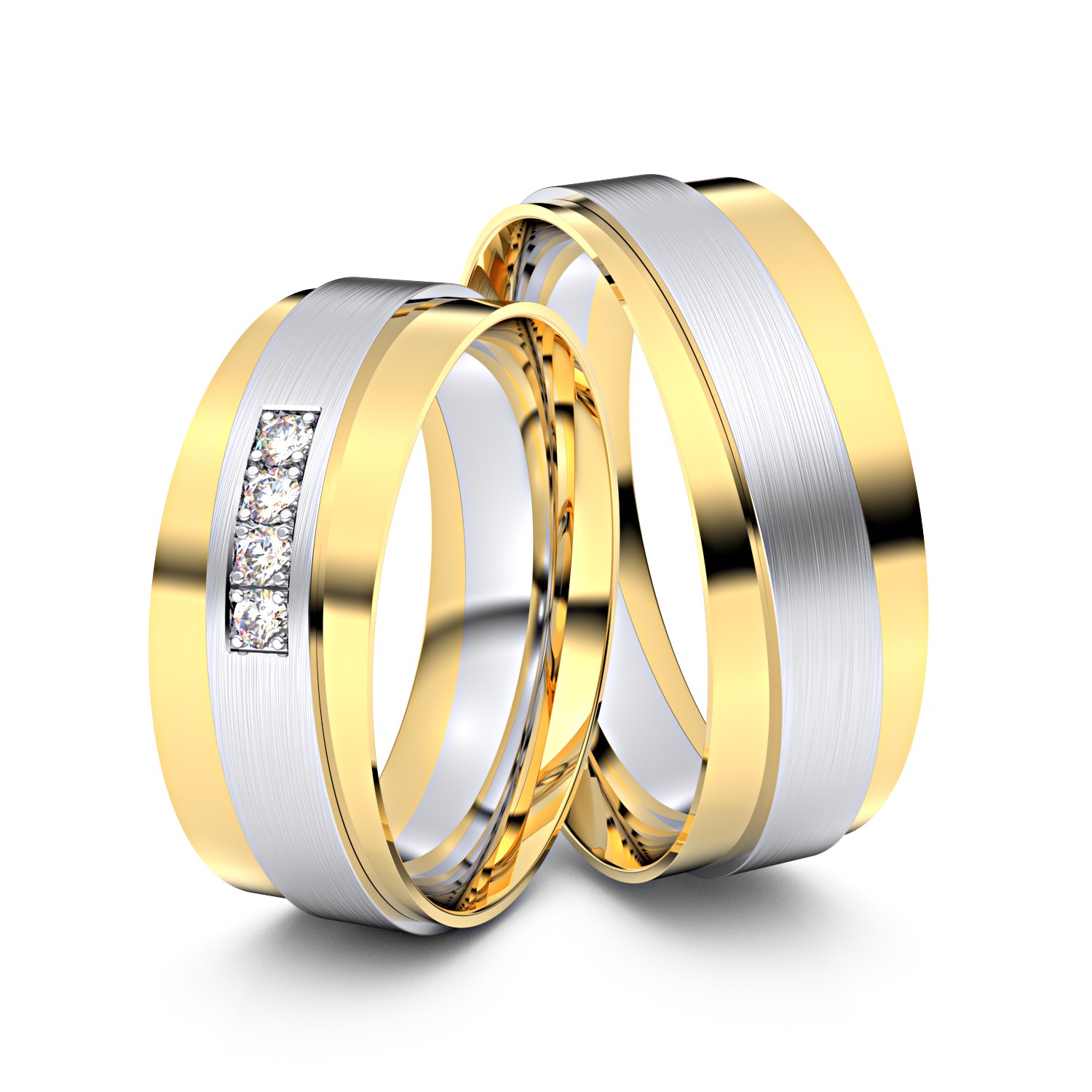 Brillanten-Trauringe 750er Gelbgold-Weißgold – opt. mit Gravur, Farbe, wählbarer Reinheitsstufe & hochwertigem Holzetui Unkategorisiert online kaufen Brillanten-Trauringe 750er Gelbgold-Weißgold – opt. mit Gravur, Farbe, wählbarer Reinheitsstufe & hochwertigem Holzetui Unkategorisiert online kaufen
